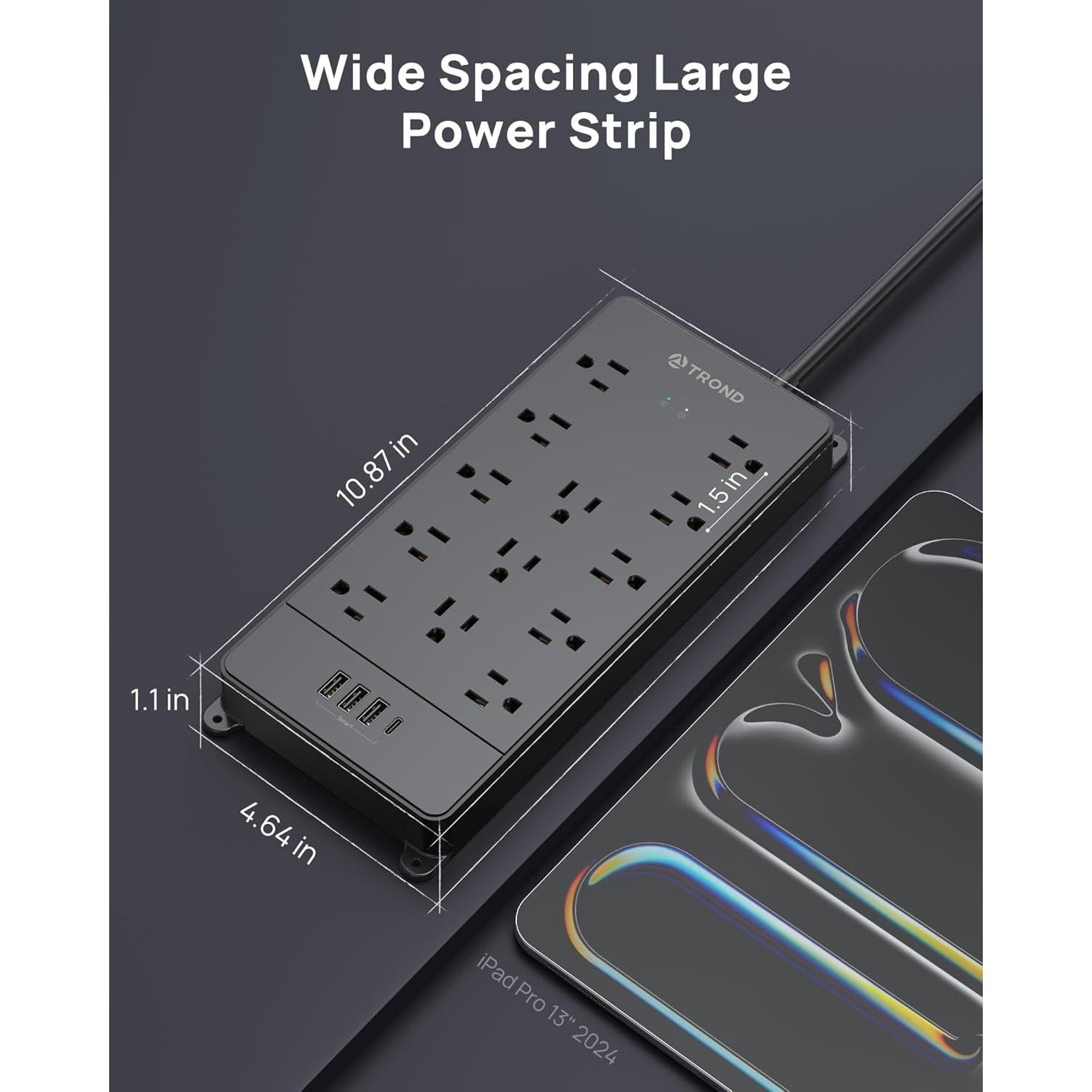 Regleta de Protección TROND Prime V 13 Salidas AC USB 4000J