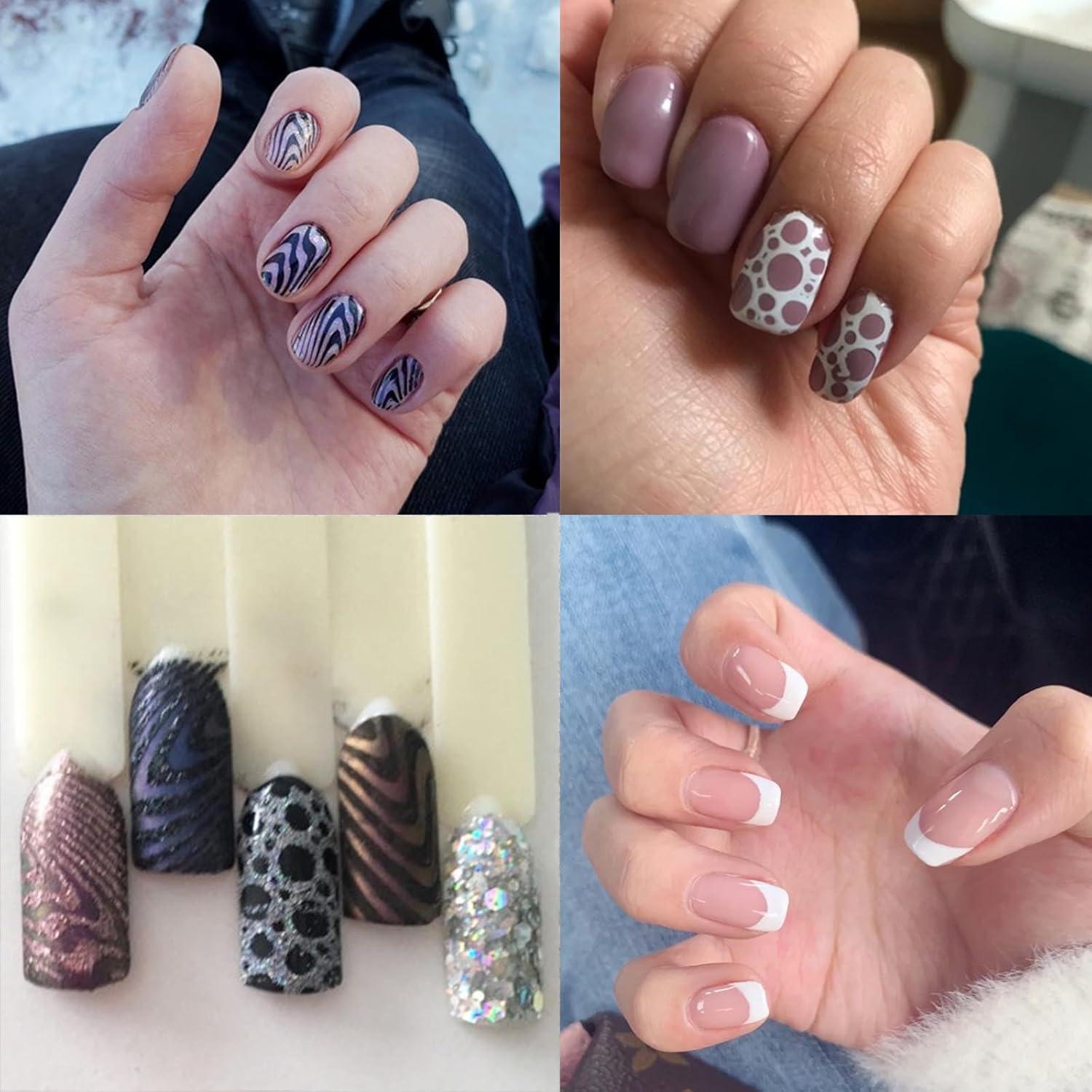 Set de 3 Placas de Estampado de Uñas JUNPU 12x6cm Geométricas