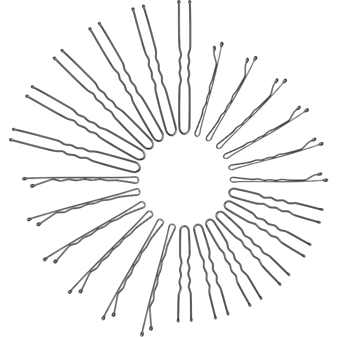 Kit de 250 Horquillas Negras Jelara con Caja de Almacenamiento