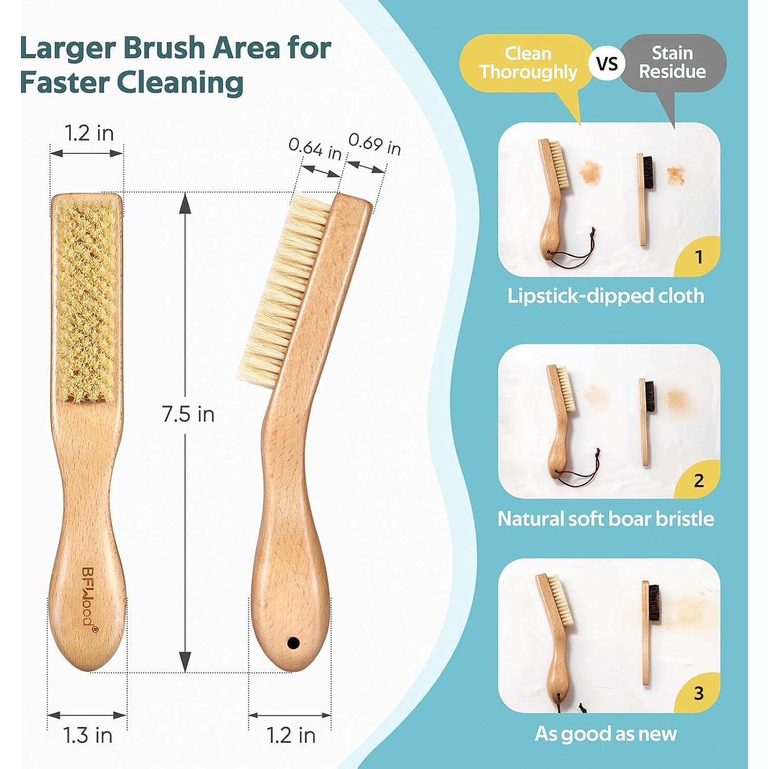 Cepillo para Manchas BFWood - Cerdas Suaves de Jabalí