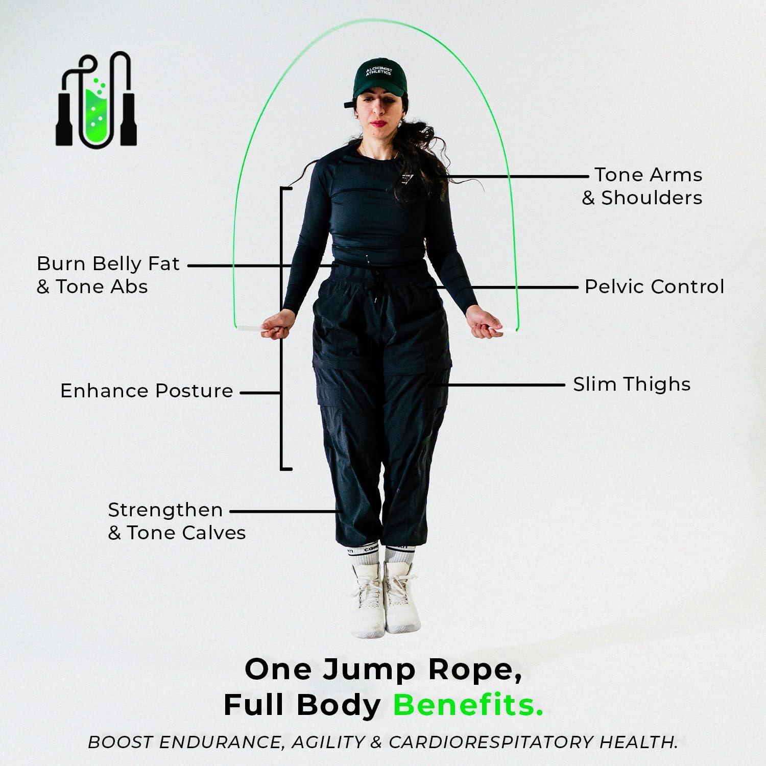 Cuerda de Saltar Ajustable Alchemist Athletics 3m Verde Neón