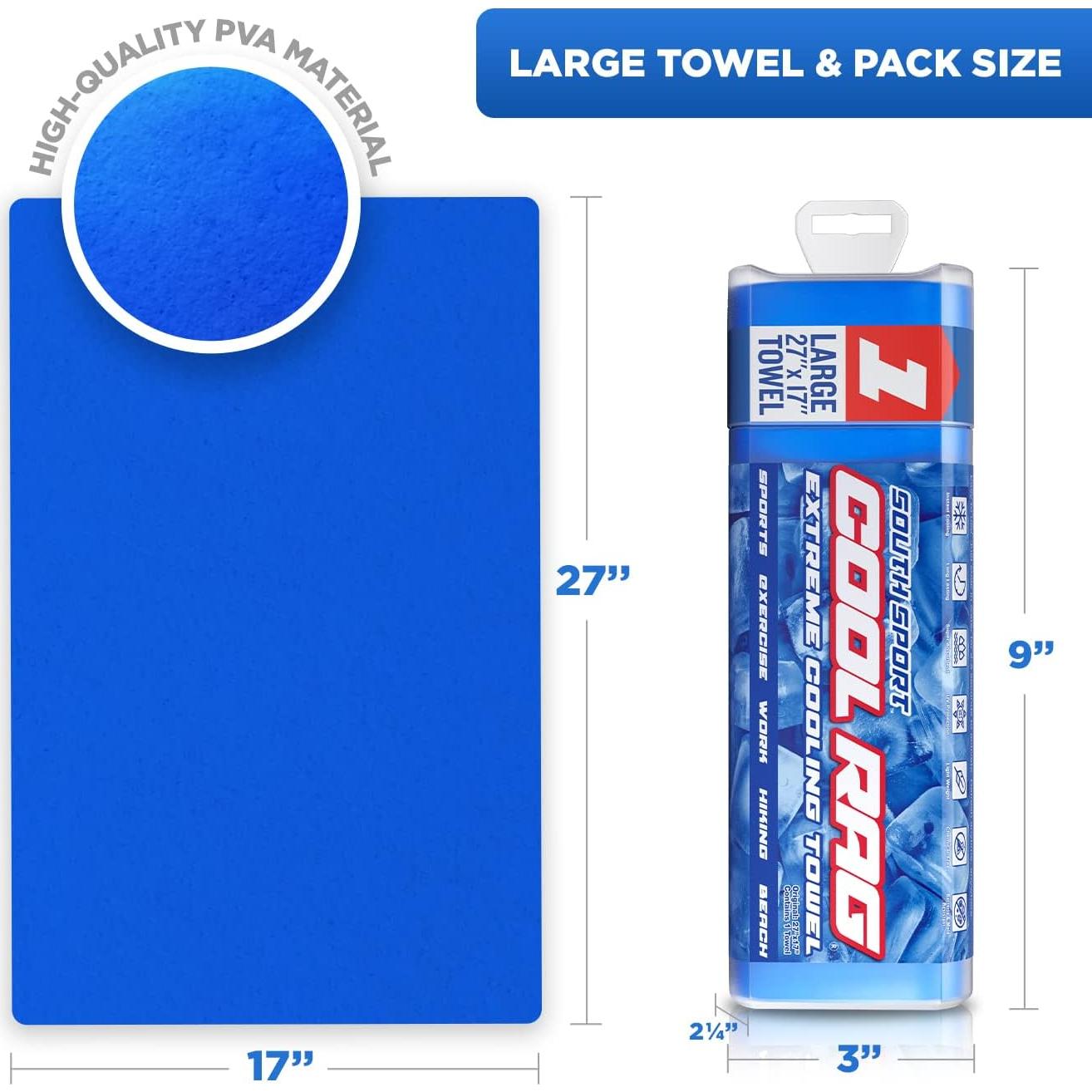 Toalla de Enfriamiento PVA South Sport Cool Rag Azul 68.5x43.2cm