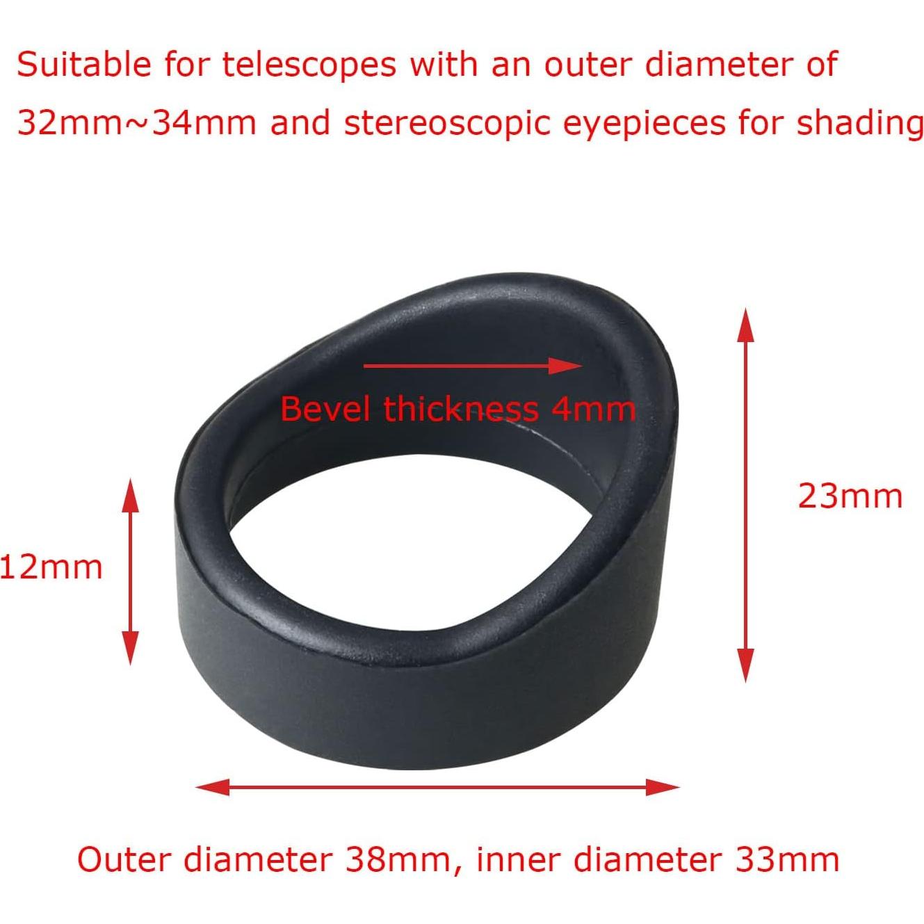 MEETOOT 2pcs Binocular Rubber Eyepiece 31-33mm Rubber Eyepiece Shield Eyepiece Cover for Stereomicroscope