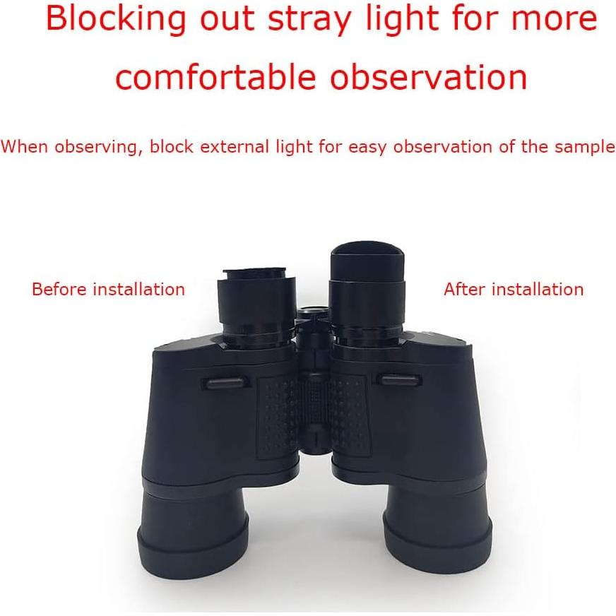 MEETOOT 2pcs Binocular Rubber Eyepiece 31-33mm Rubber Eyepiece Shield Eyepiece Cover for Stereomicroscope