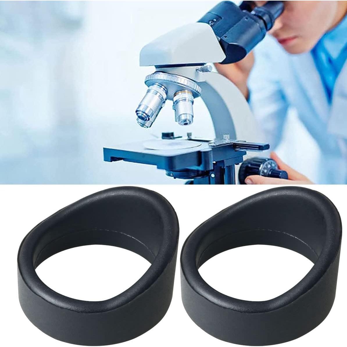 MEETOOT 2pcs Binocular Rubber Eyepiece 31-33mm Rubber Eyepiece Shield Eyepiece Cover for Stereomicroscope
