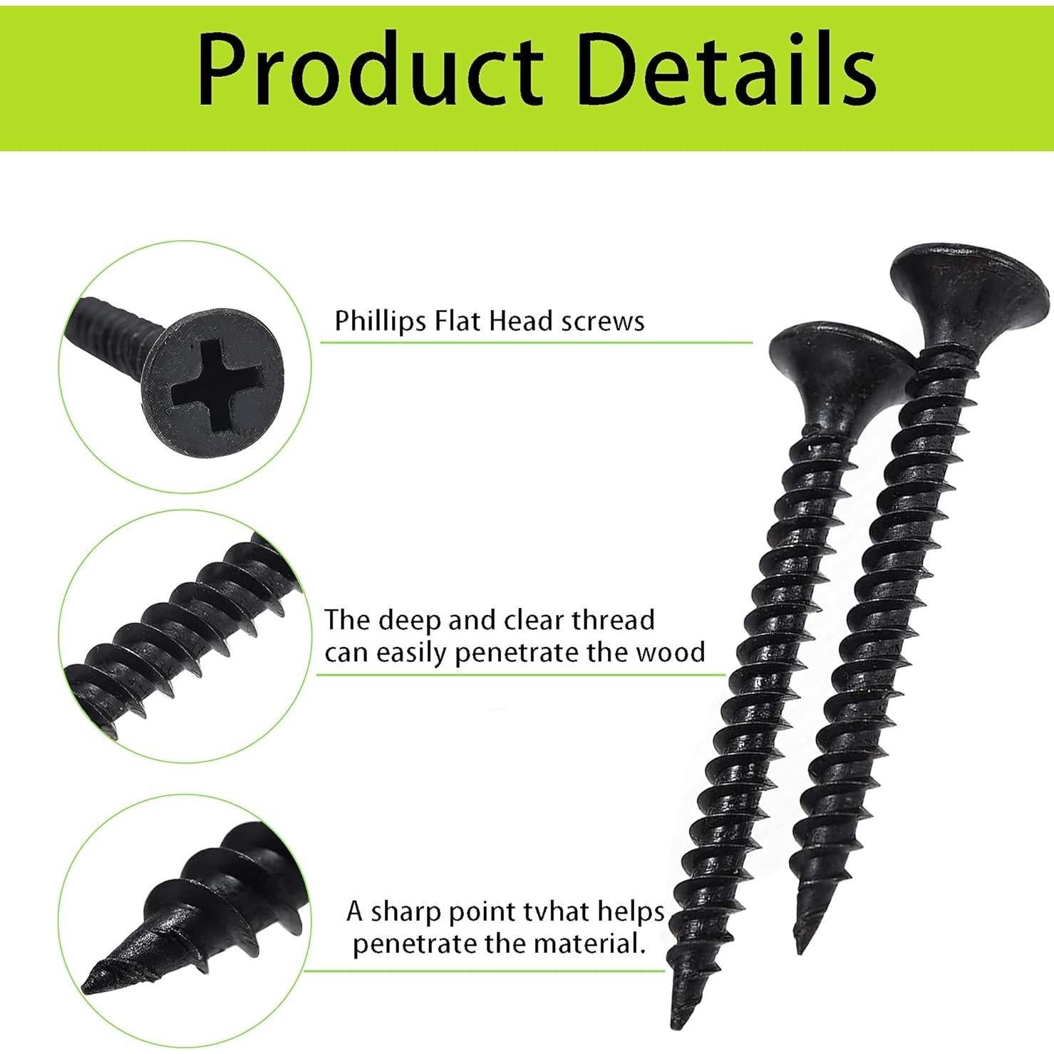 Kit de Tornillos Autoperforantes M3 JERLITU 420pcs Acero al Carbono