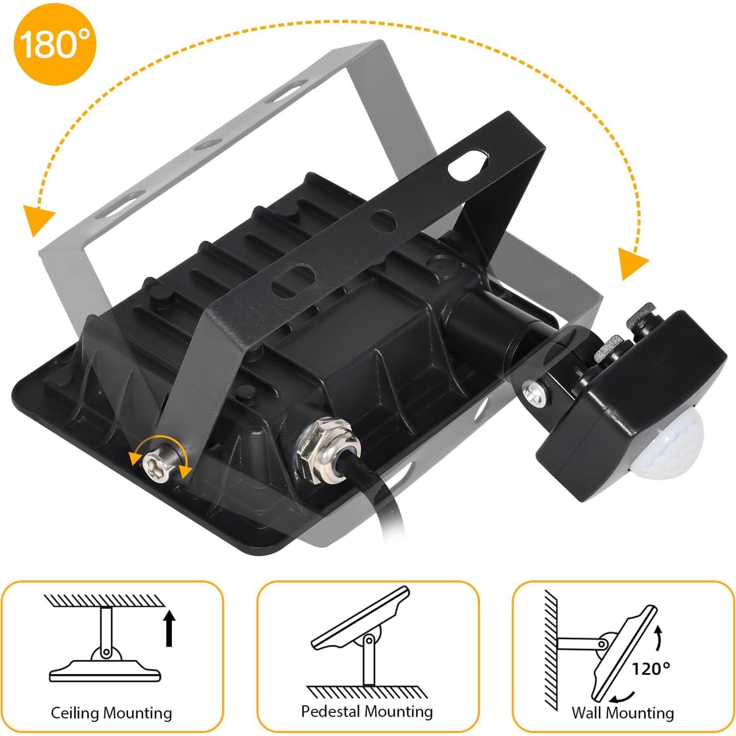 Luz de Inundación LED RERBIO 20W con Sensor de Movimiento IP66