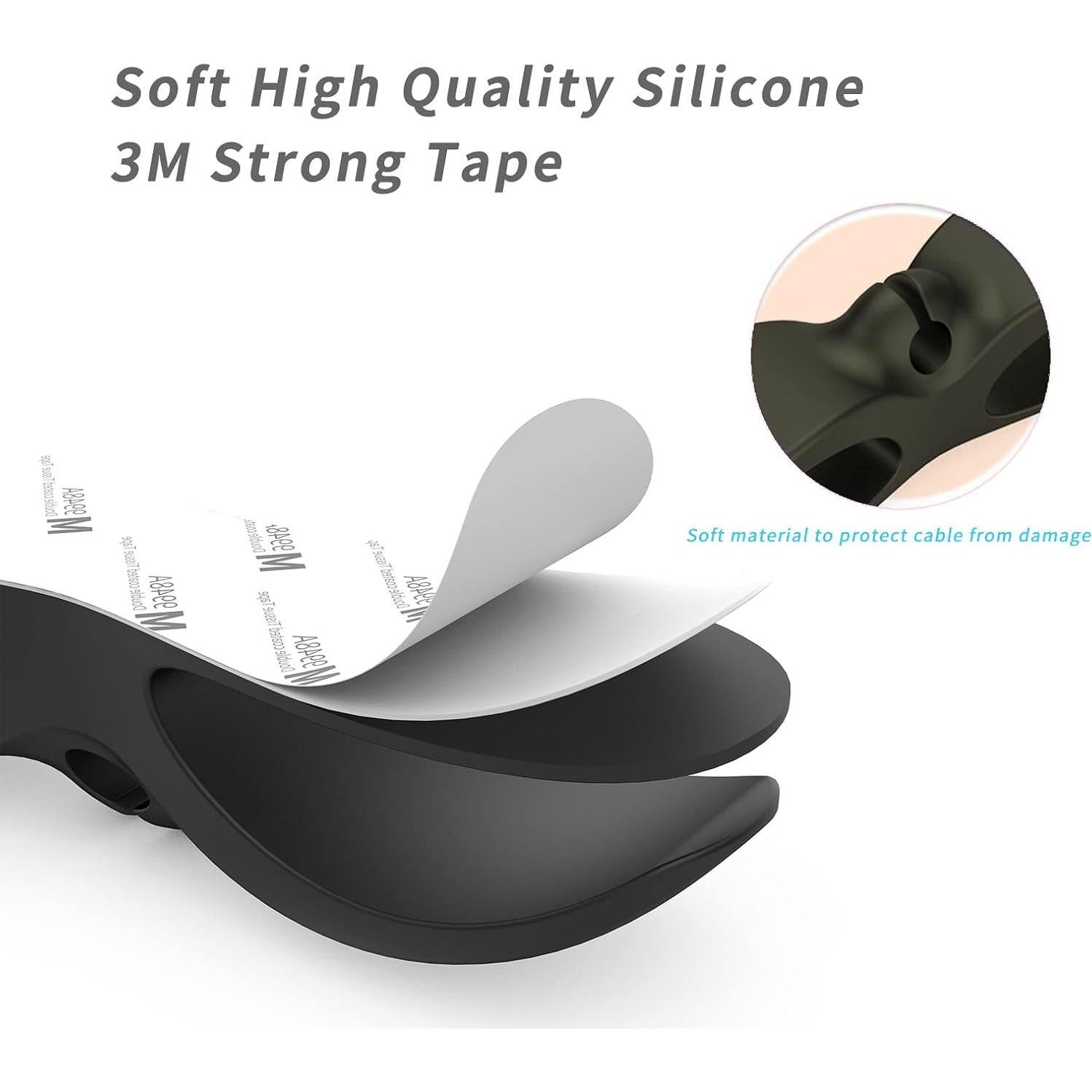 Organizador de Cables UMUST 4PCS para Electrodomésticos - Negro y Blanco