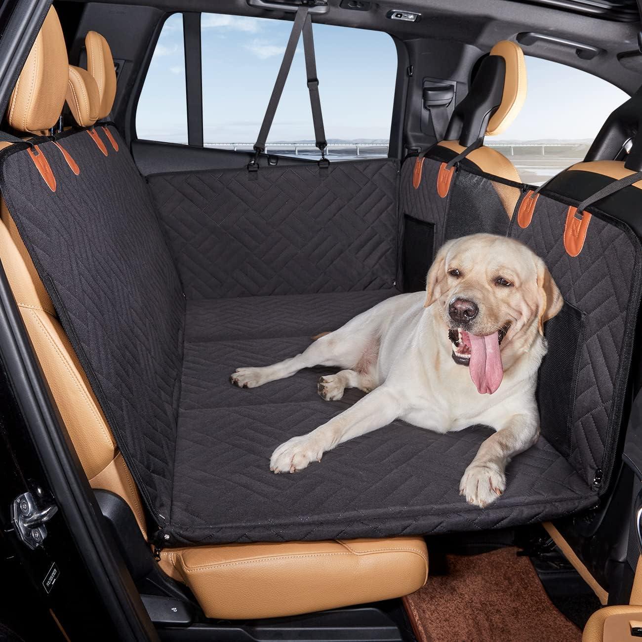 Extensor de Asiento Trasero YJGF para Perros Negro 132x63 cm