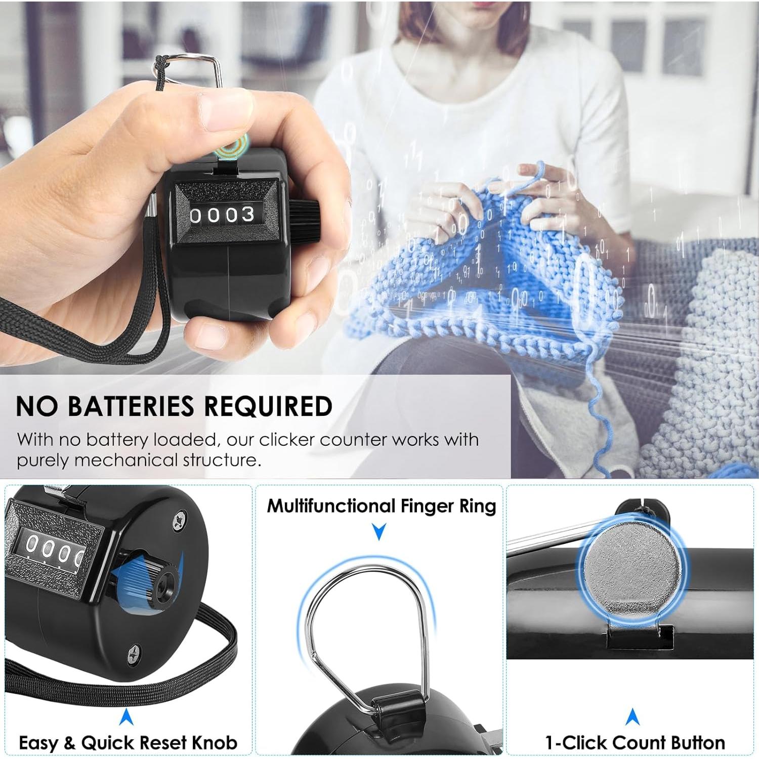 Contadores de Mano KTRIO 4 Dígitos Mecánicos - Paquete de 2