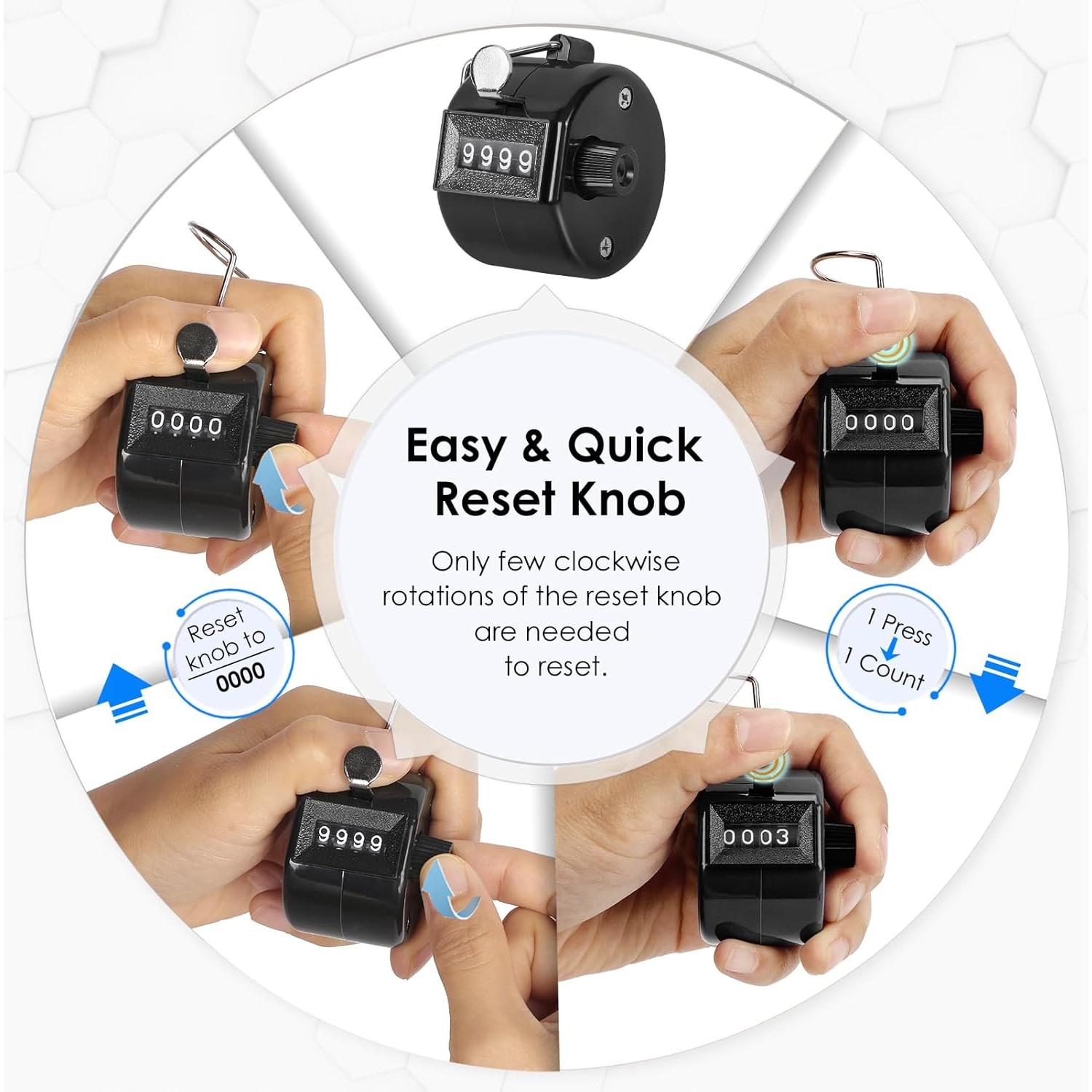 Contadores de Mano KTRIO 4 Dígitos Mecánicos - Paquete de 2