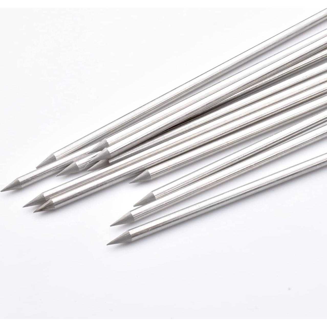 Pinchos de Barbacoa de Acero Inoxidable HONSHEN 25 cm 12 Pcs