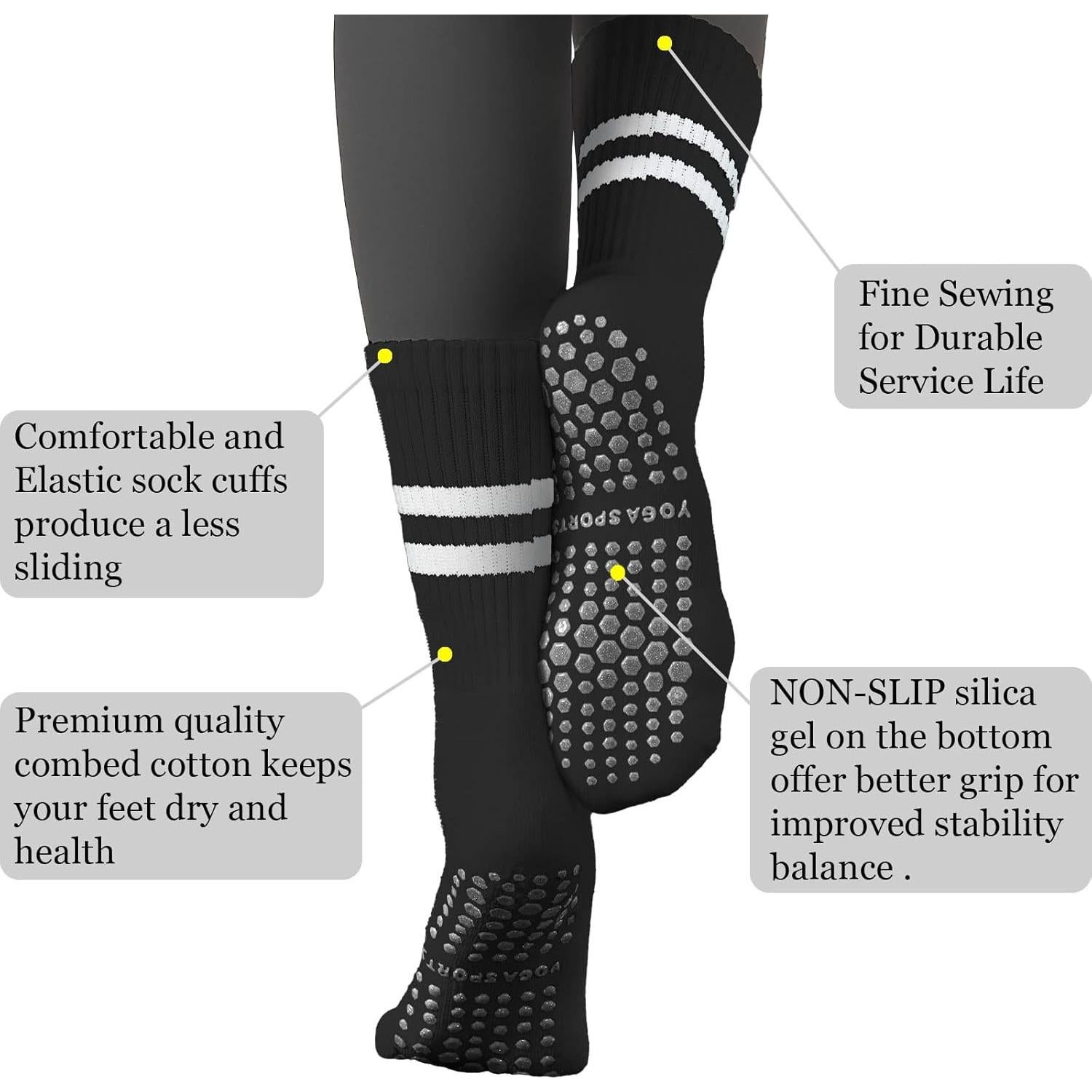 Calcetines Antideslizantes FLYDO para Mujeres - Yoga y Pilates