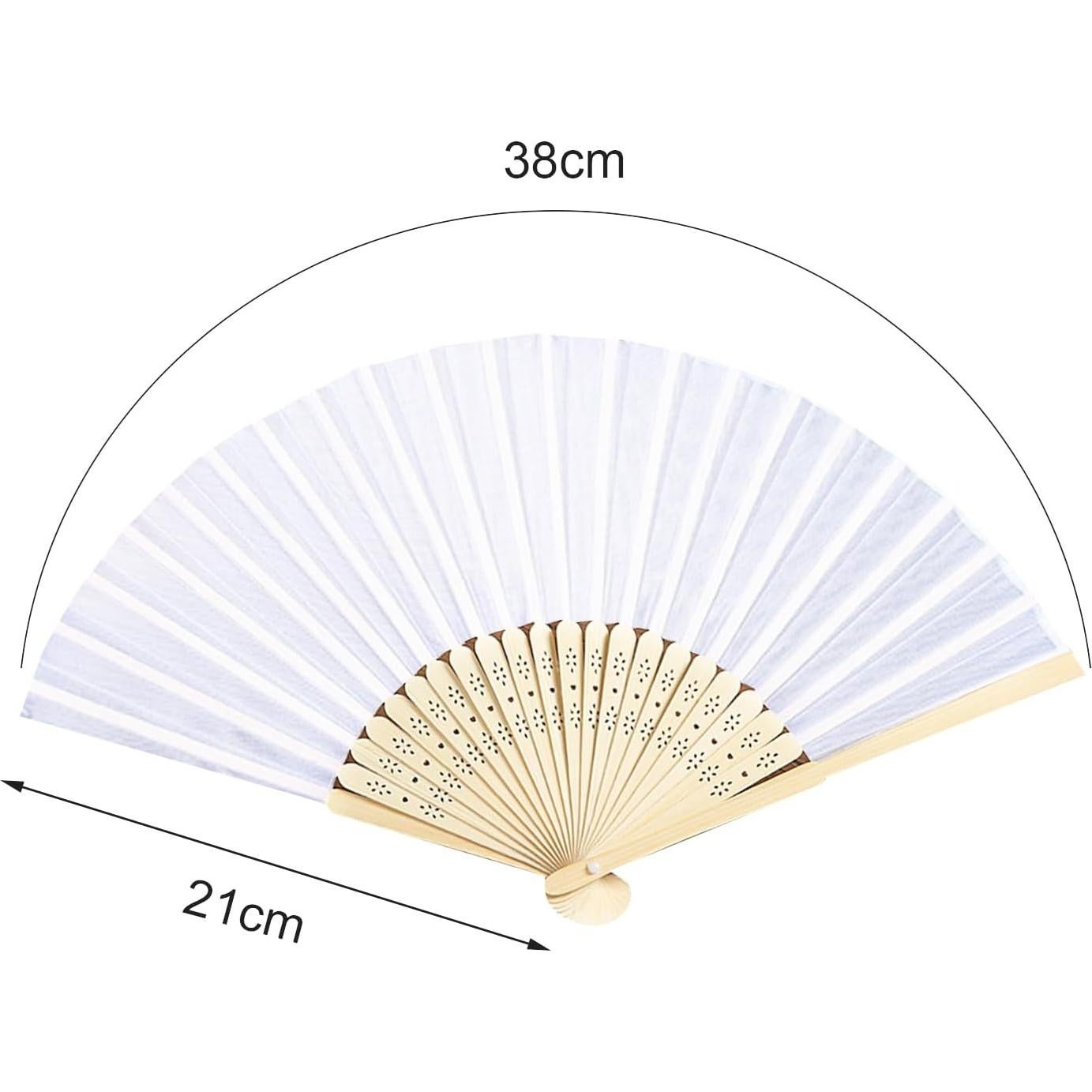 2 Pcs Abanicos Plegables Blancos JYSILIYH para Boda y DIY
