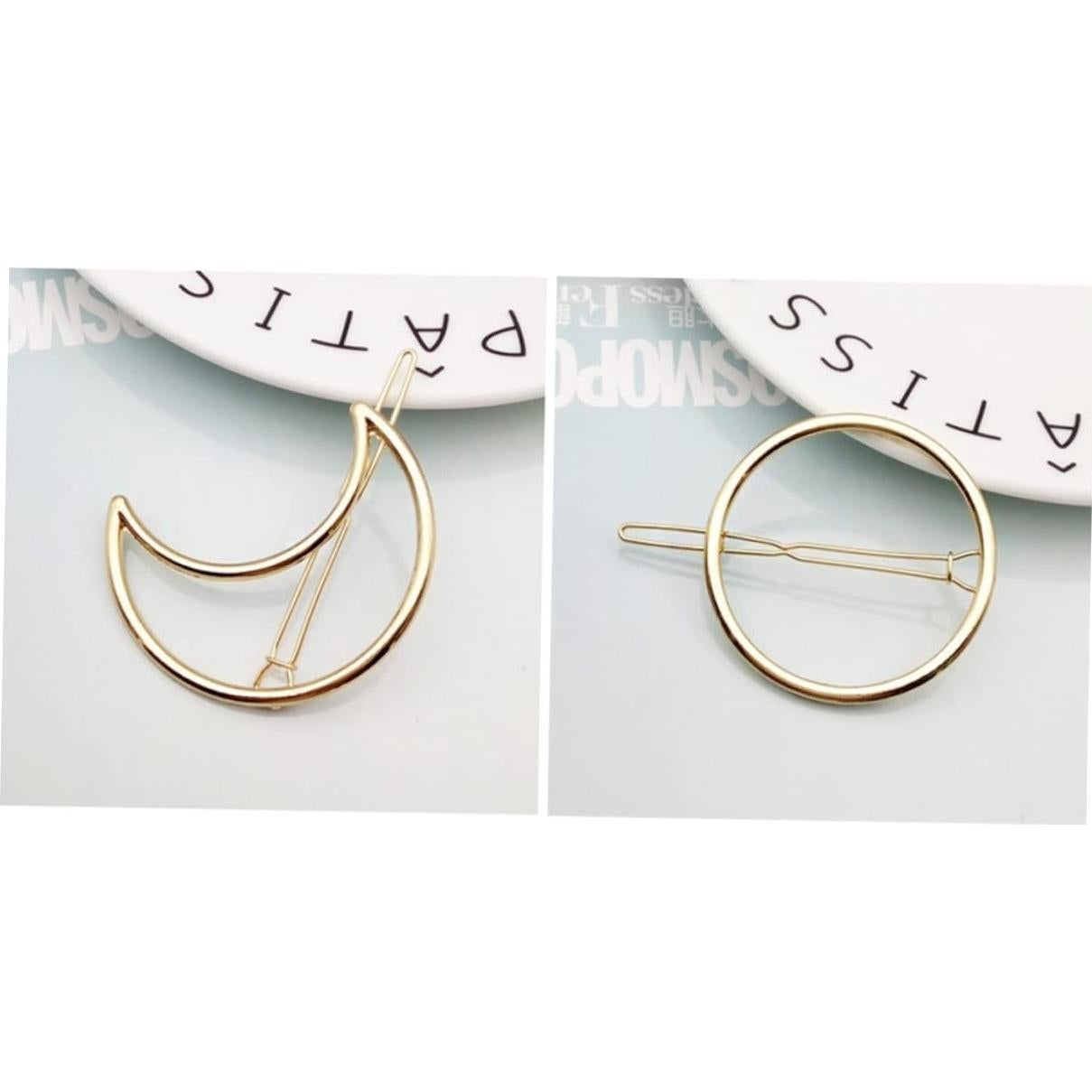 Pinzas de cabello geométricas Angoily - 5 unidades, aleación, minimalistas