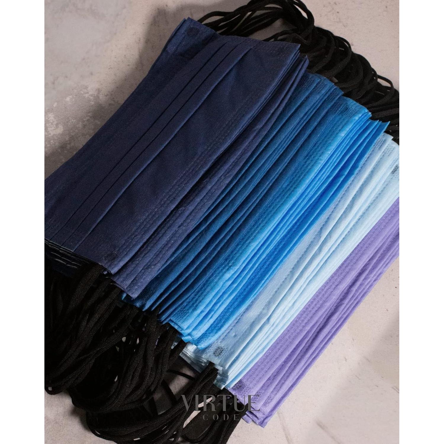 Mascarillas Desechables VIRTUE CODE 3 Capas Suaves 50 Unidades