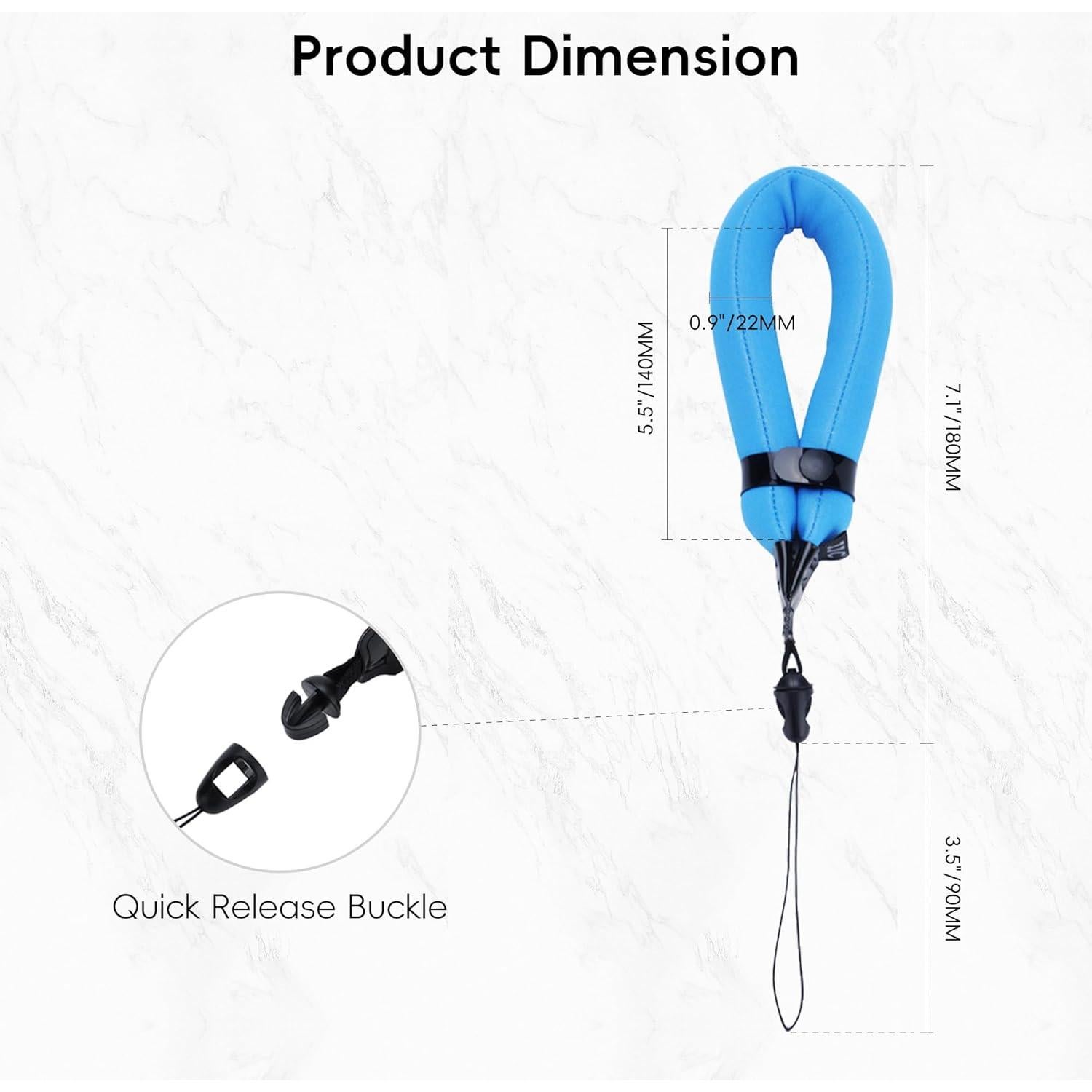 Correa Flotante Impermeable JJC para Cámara Azul - Compatible con Olympus, Kodak, Nikon, GoPro
