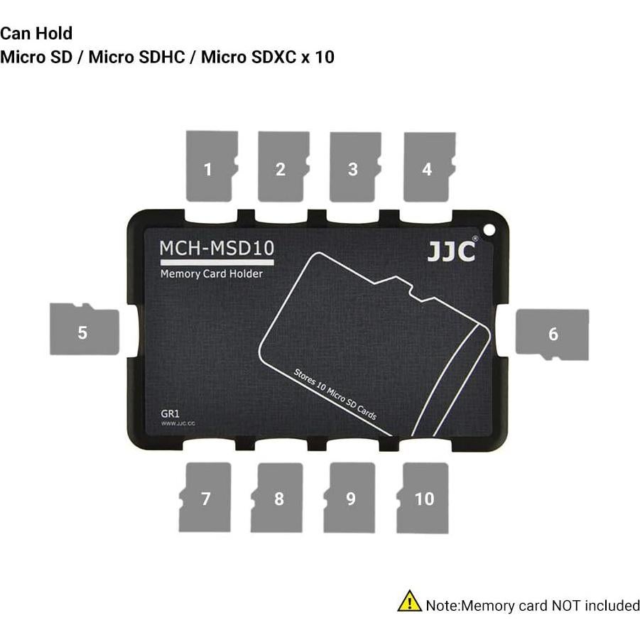 Organizador JJC para 10 Tarjetas Micro SD - Ultra Delgado