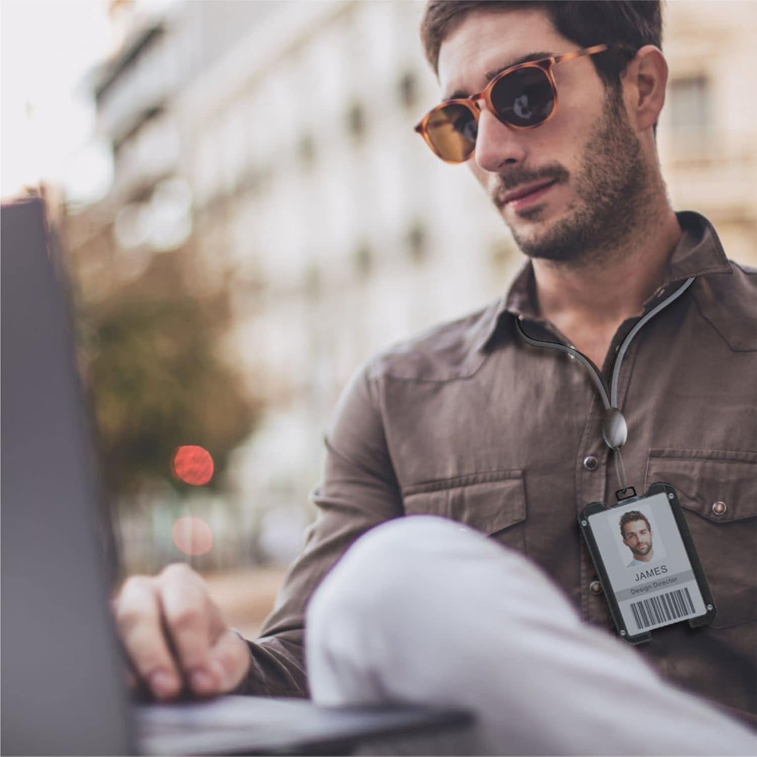 Portatarjetas LIUGX Negro - Policarbonato, Clip Metal, 4 Tarjetas