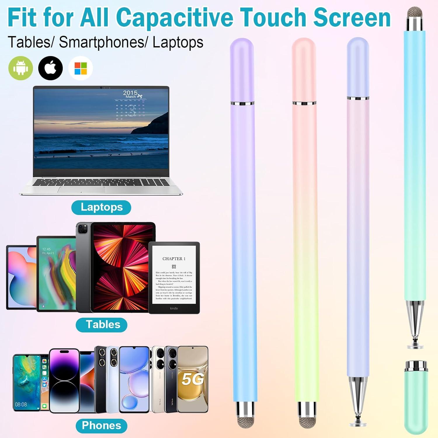 Lápices Stylus 2 en 1 CCIVV para Pantallas Táctiles - 4 Pcs