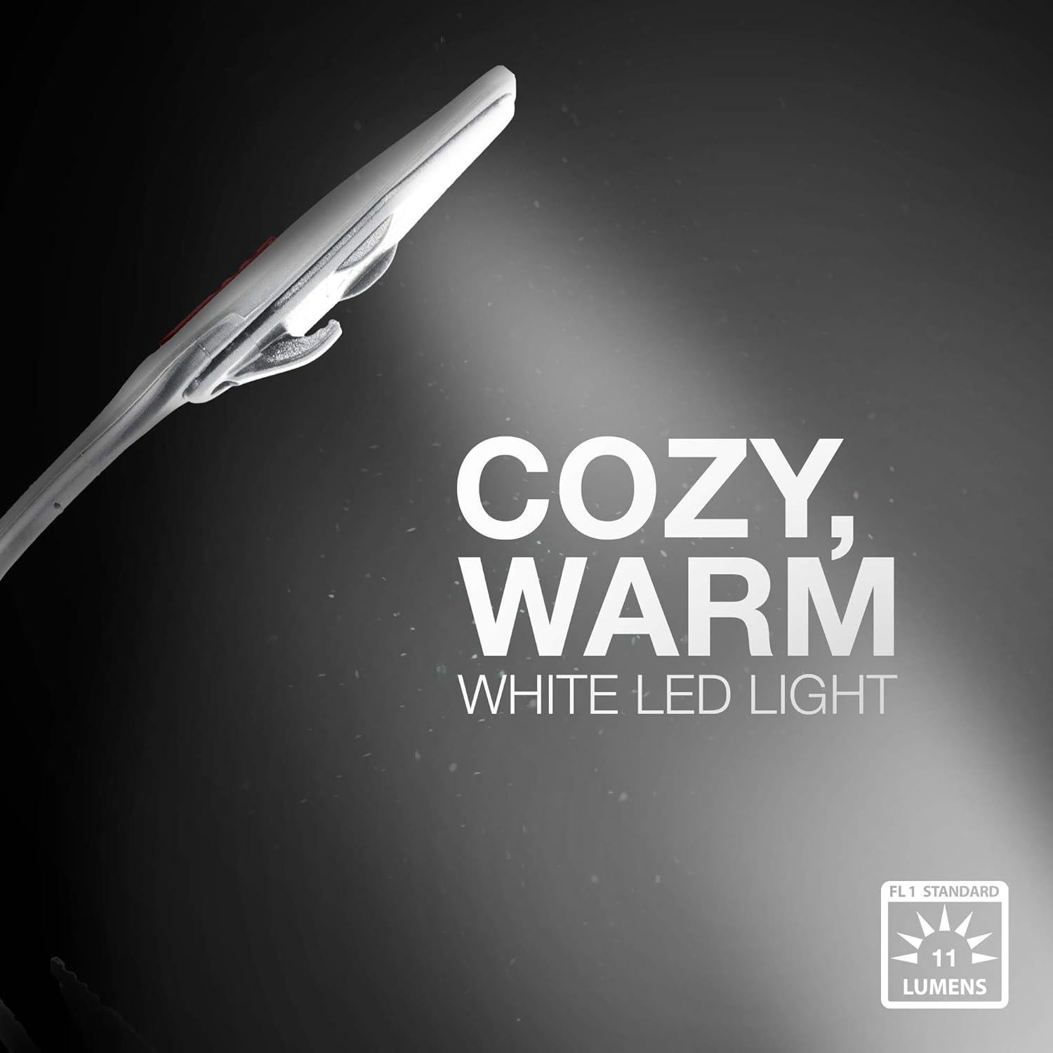 Luz de libro Energizer LED con clip, 25 horas, blanca