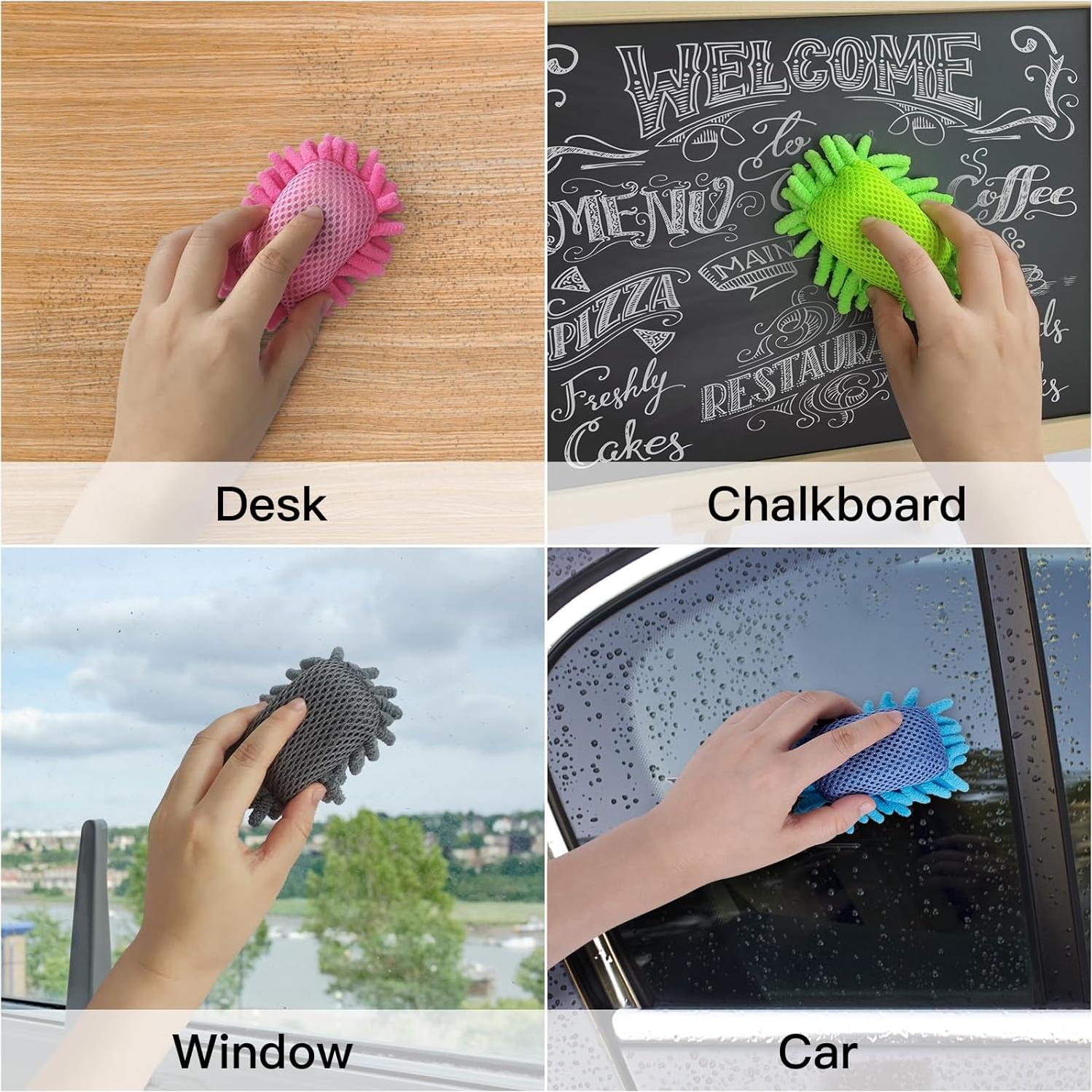 Borrador de Pizarra Blanca Microfibra 4 Piezas SITHON