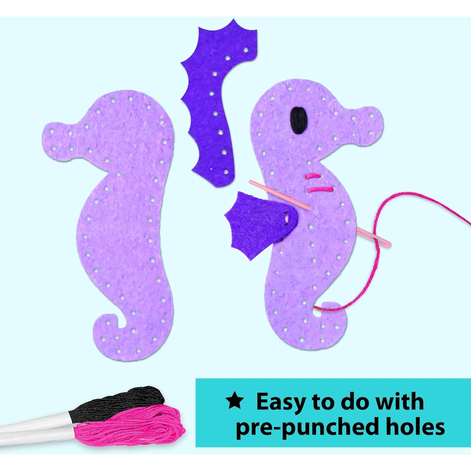 Kit de Costura KRAFUN para Niños - 5 Muñecas de Peluche