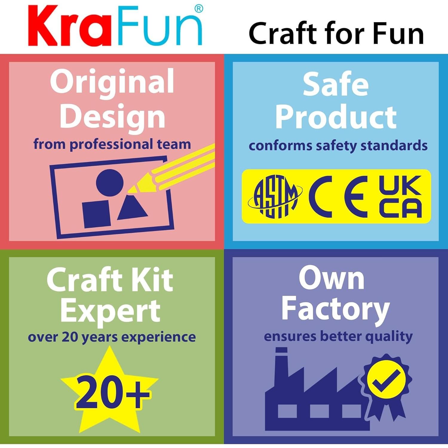 Kit de Costura KRAFUN para Niños - 5 Muñecas de Peluche