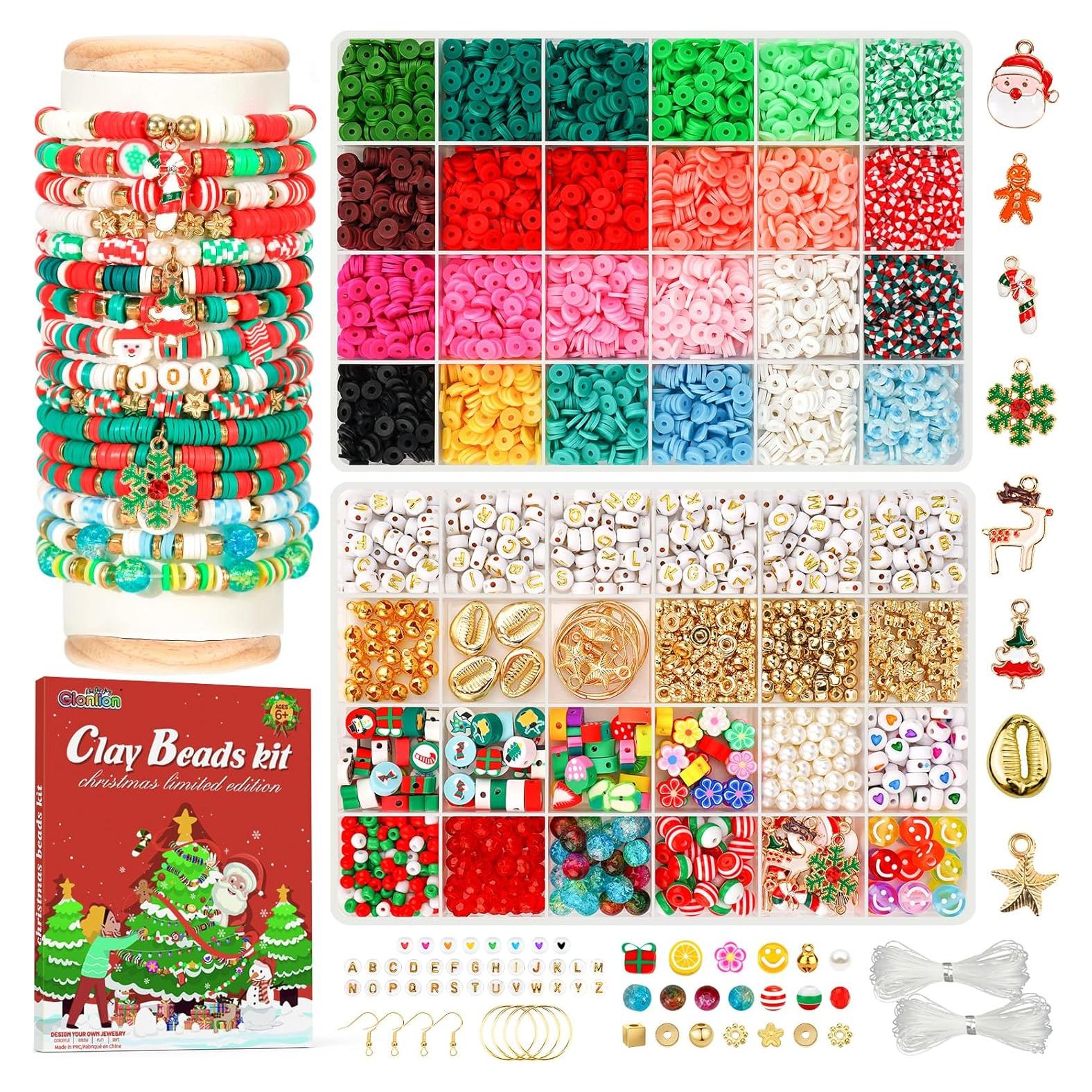 Kit de Fabricación de Pulseras Gionlion - 24 Colores Navidad