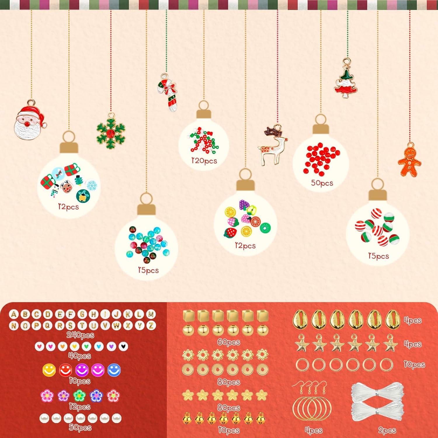 Kit de Fabricación de Pulseras Gionlion - 24 Colores Navidad