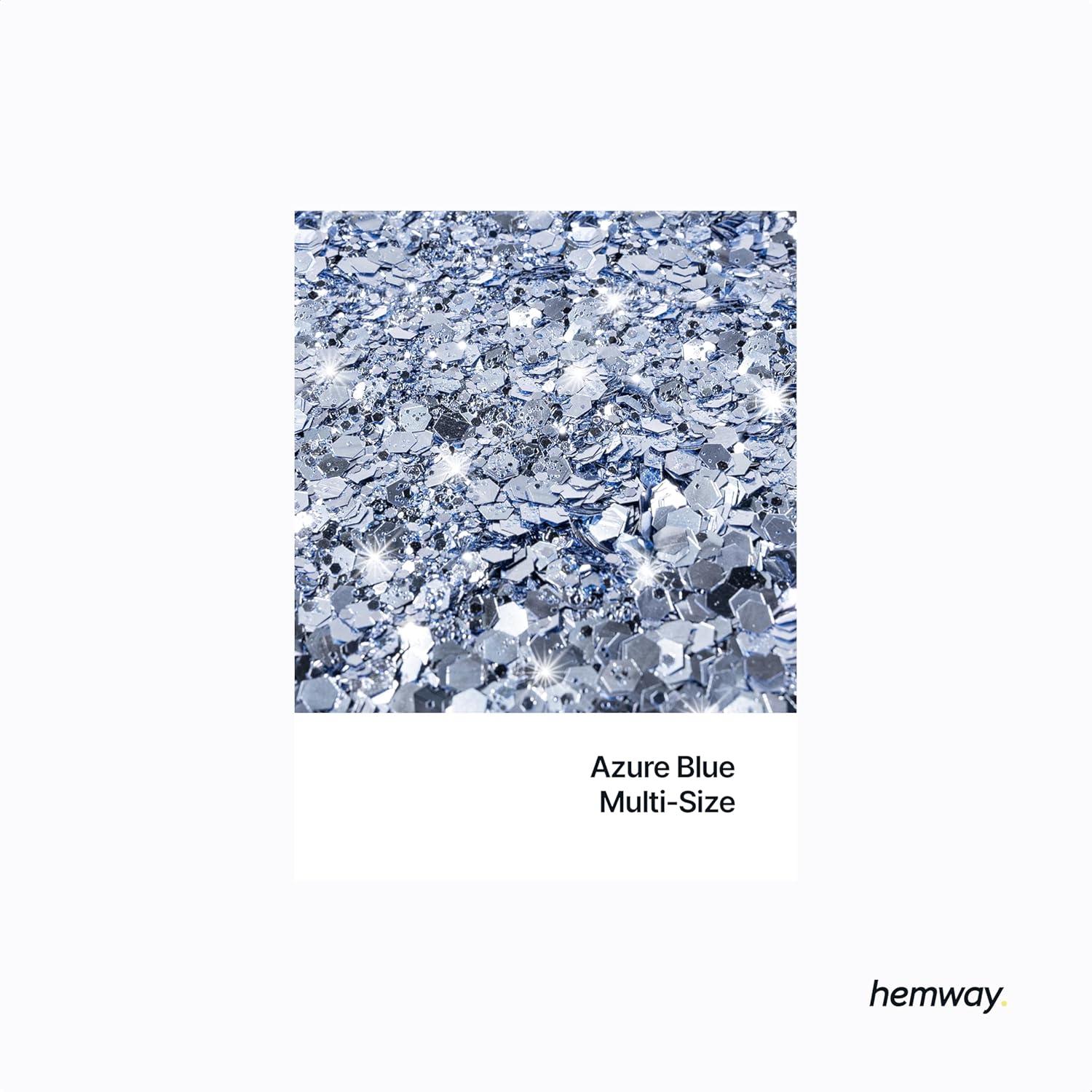 Purpurina Hemway Azul Azure 120g para Manualidades y Resina