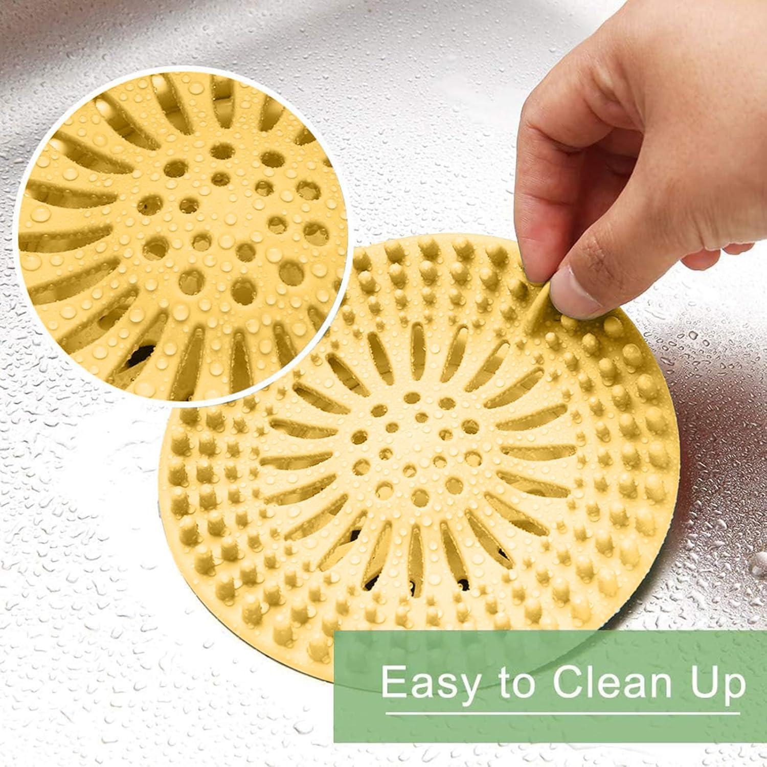 Gotega Captador de Cabello para Drenaje, 5 Piezas Brillantes