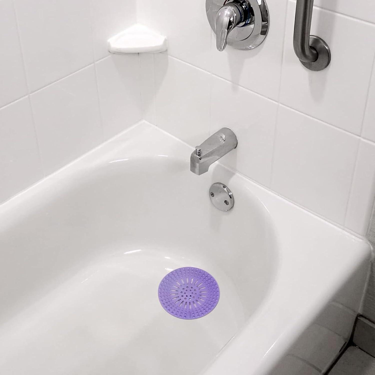 Gotega Captador de Cabello para Drenaje, 5 Piezas Brillantes