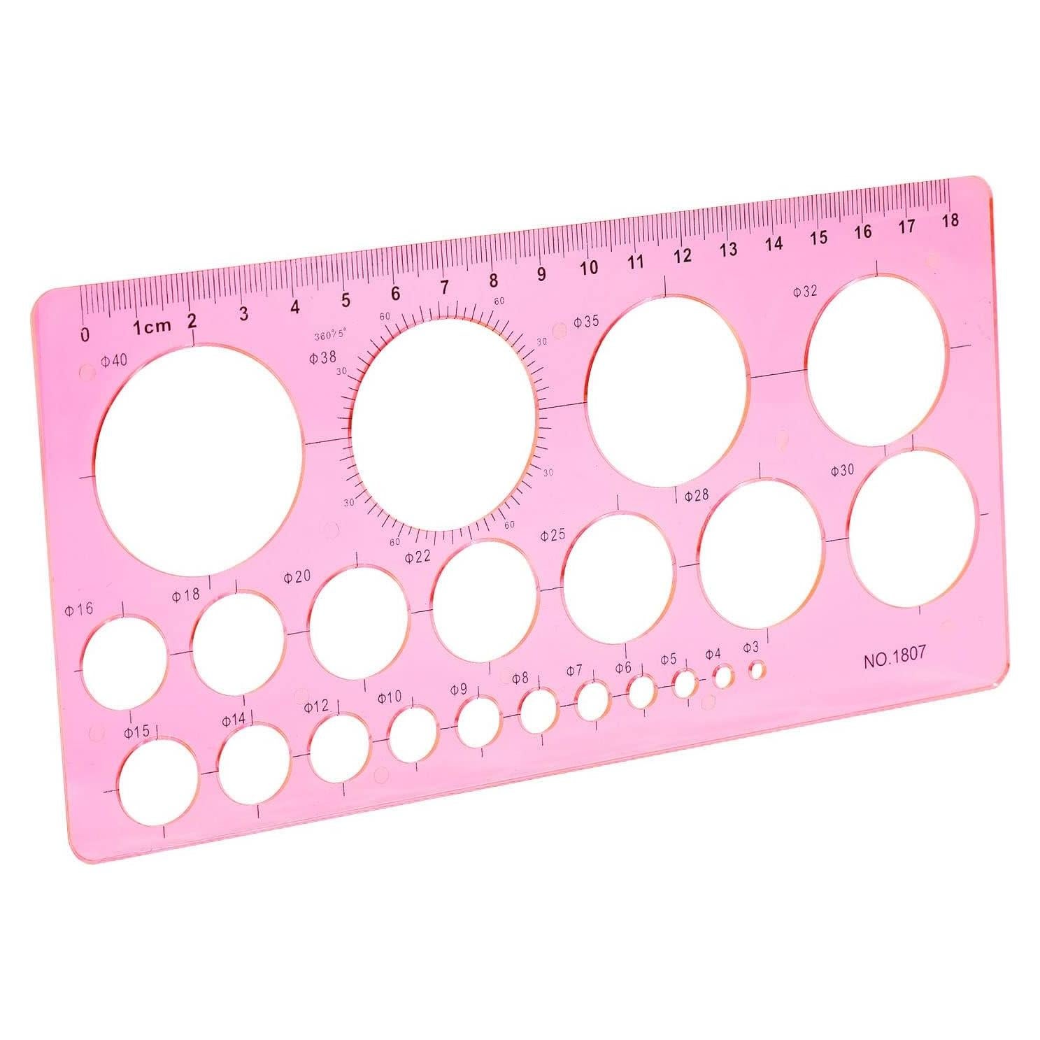 Plantilla Circular LOKUNN Rosa para Dibujar y Quilling