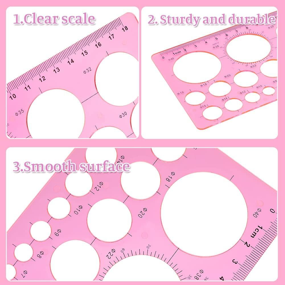 Plantilla Circular LOKUNN Rosa para Dibujar y Quilling