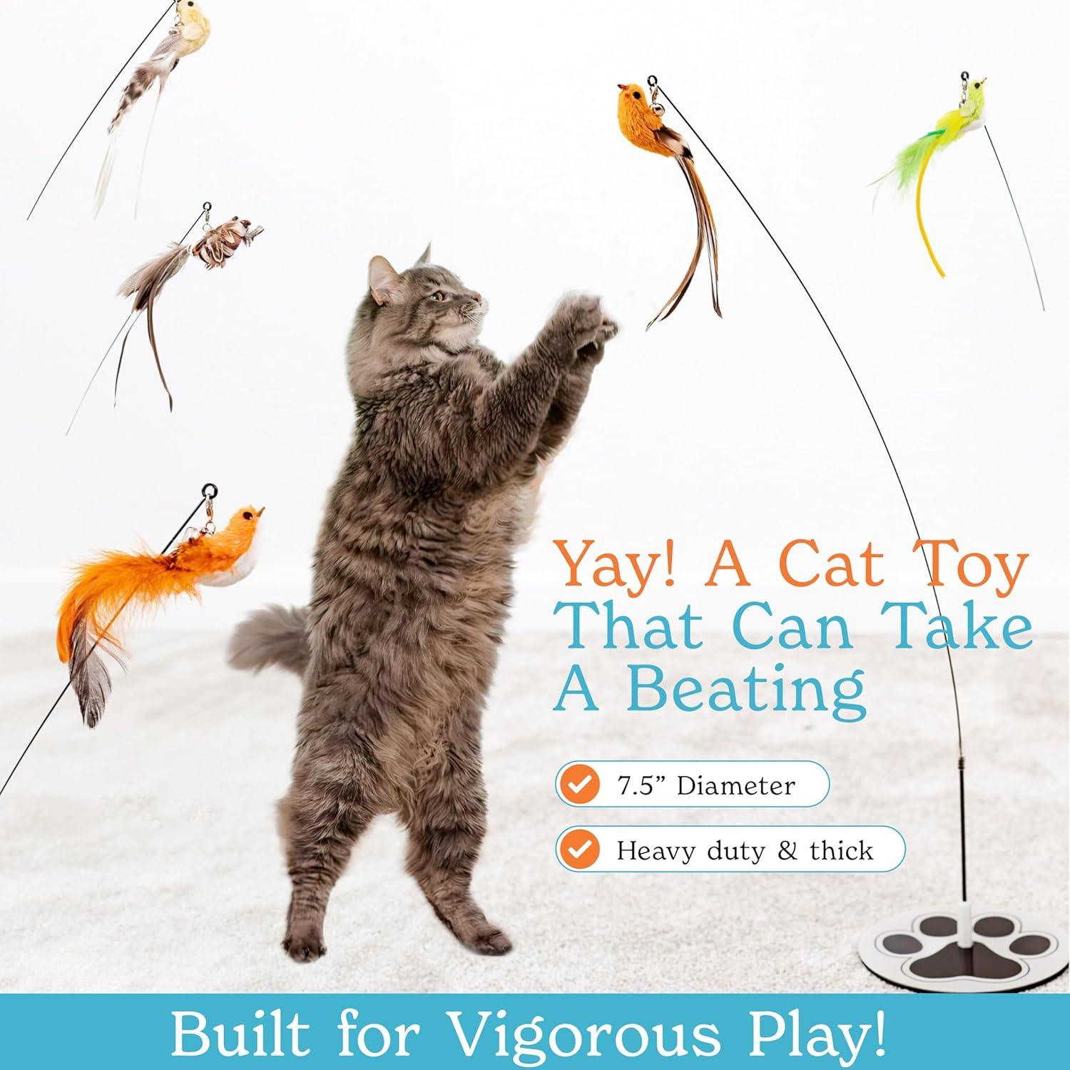 Juego Interactivo para Gatos GADGETSOLOGY 5 Piezas Plumas