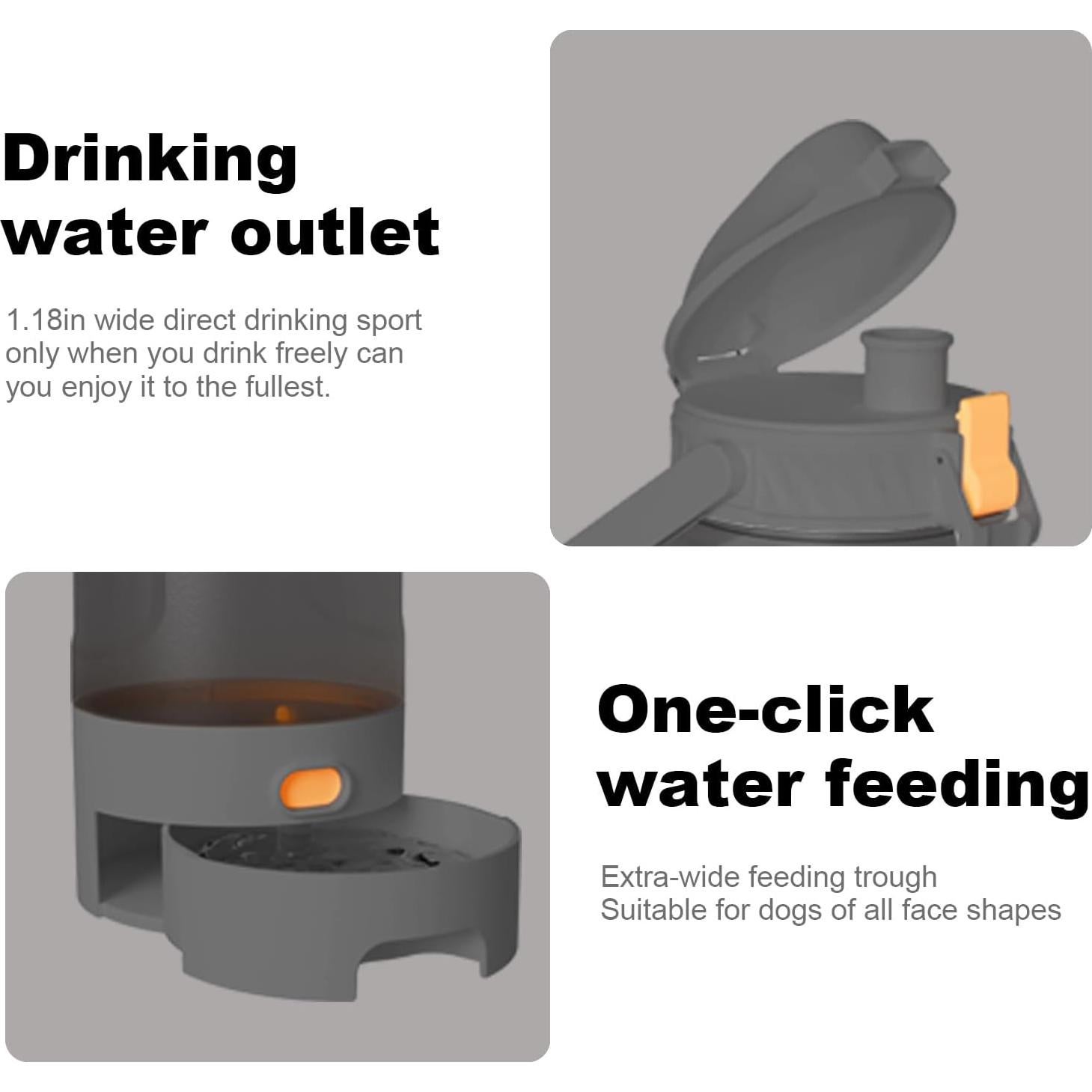 Botella de Agua para Perros ZenQeek 1.5L con Tazón Integrado