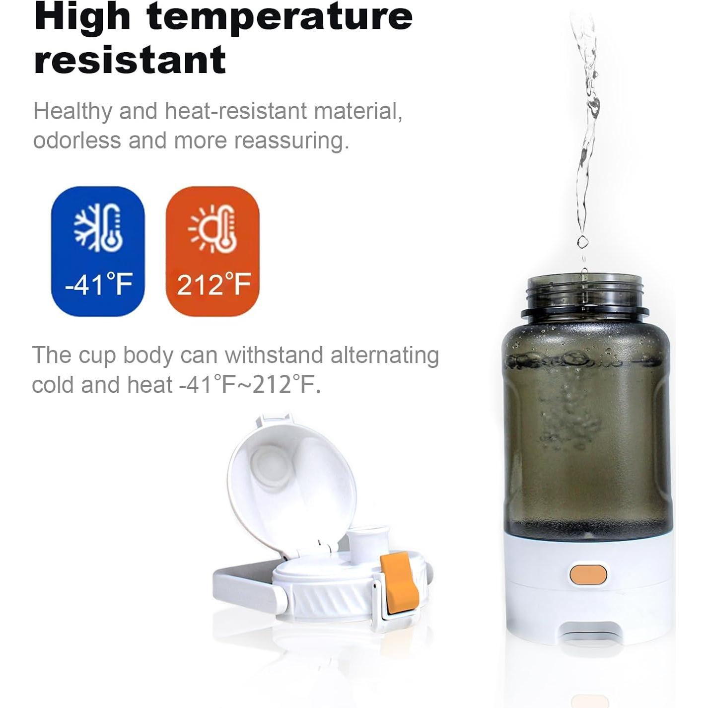 Botella de Agua para Perros ZenQeek 1.5L con Tazón Integrado