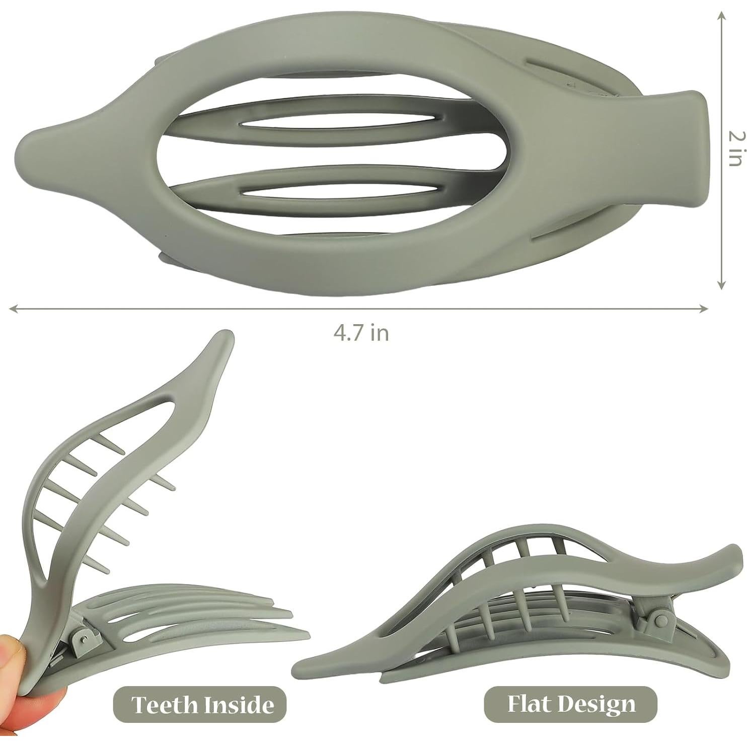 Clip de Pelo Plano 6 Pcs CHANDAT Multicolor 11.94x5.08 cm