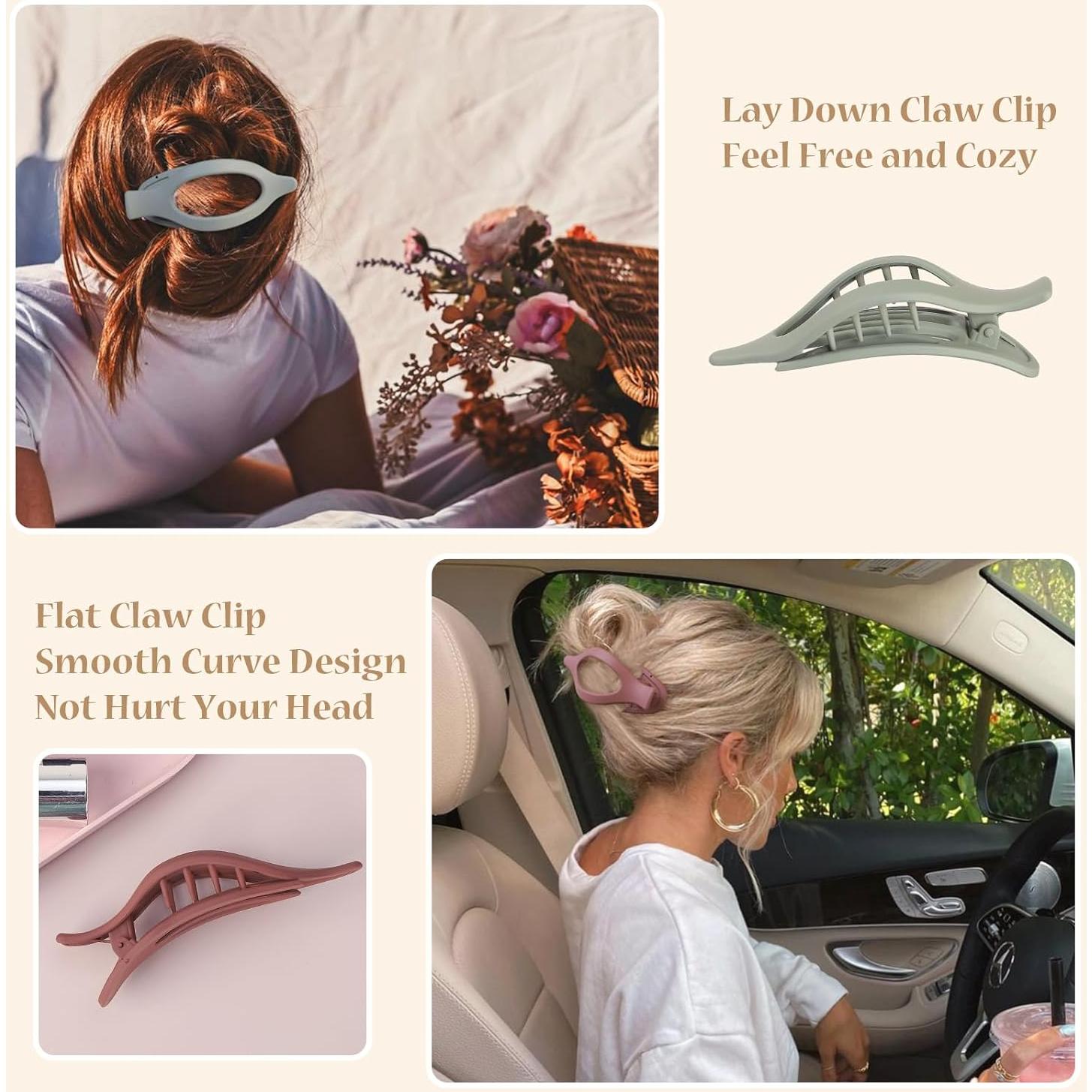 Clip de Pelo Plano 6 Pcs CHANDAT Multicolor 11.94x5.08 cm