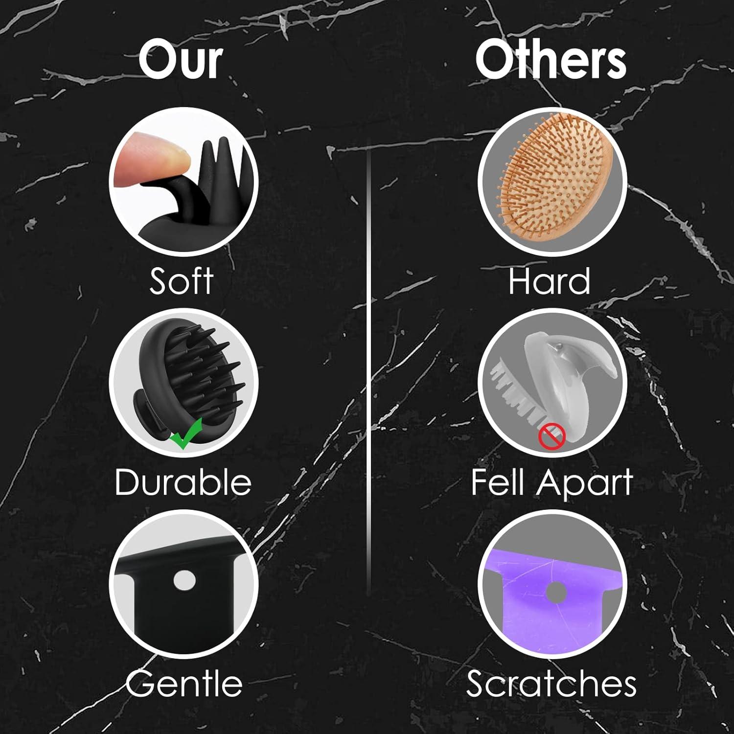 Cepillo Masajeador de Cuero Cabelludo VWMYQ Silicona Suave