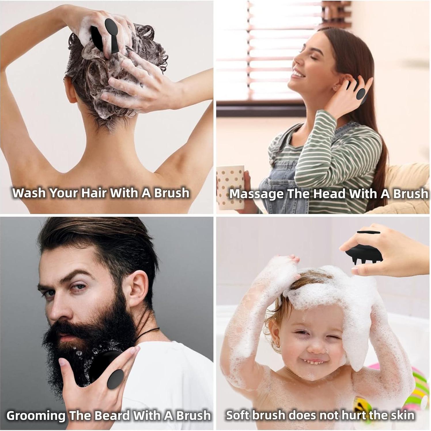 Cepillo Masajeador de Cuero Cabelludo VWMYQ Silicona Suave