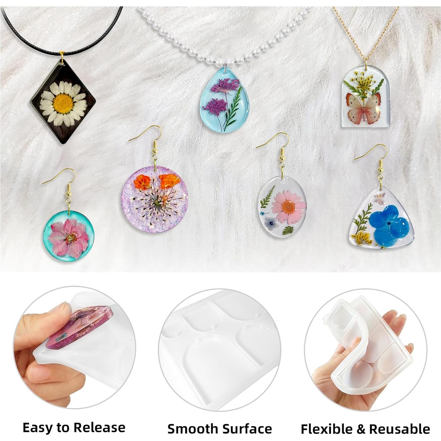 Kit de Moldes de Aretes de Resina Roxjaejae 46 Piezas