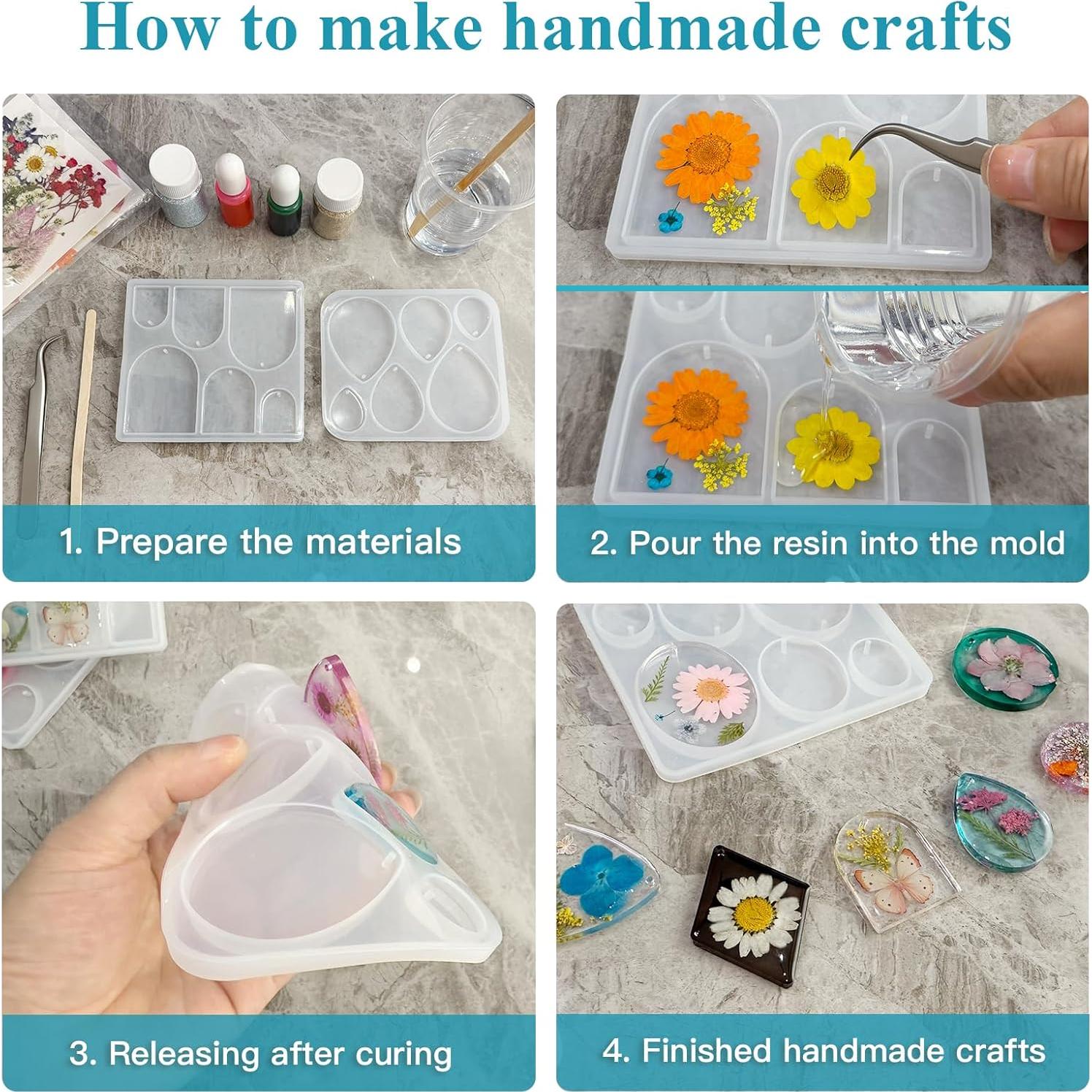 Kit de Moldes de Aretes de Resina Roxjaejae 46 Piezas