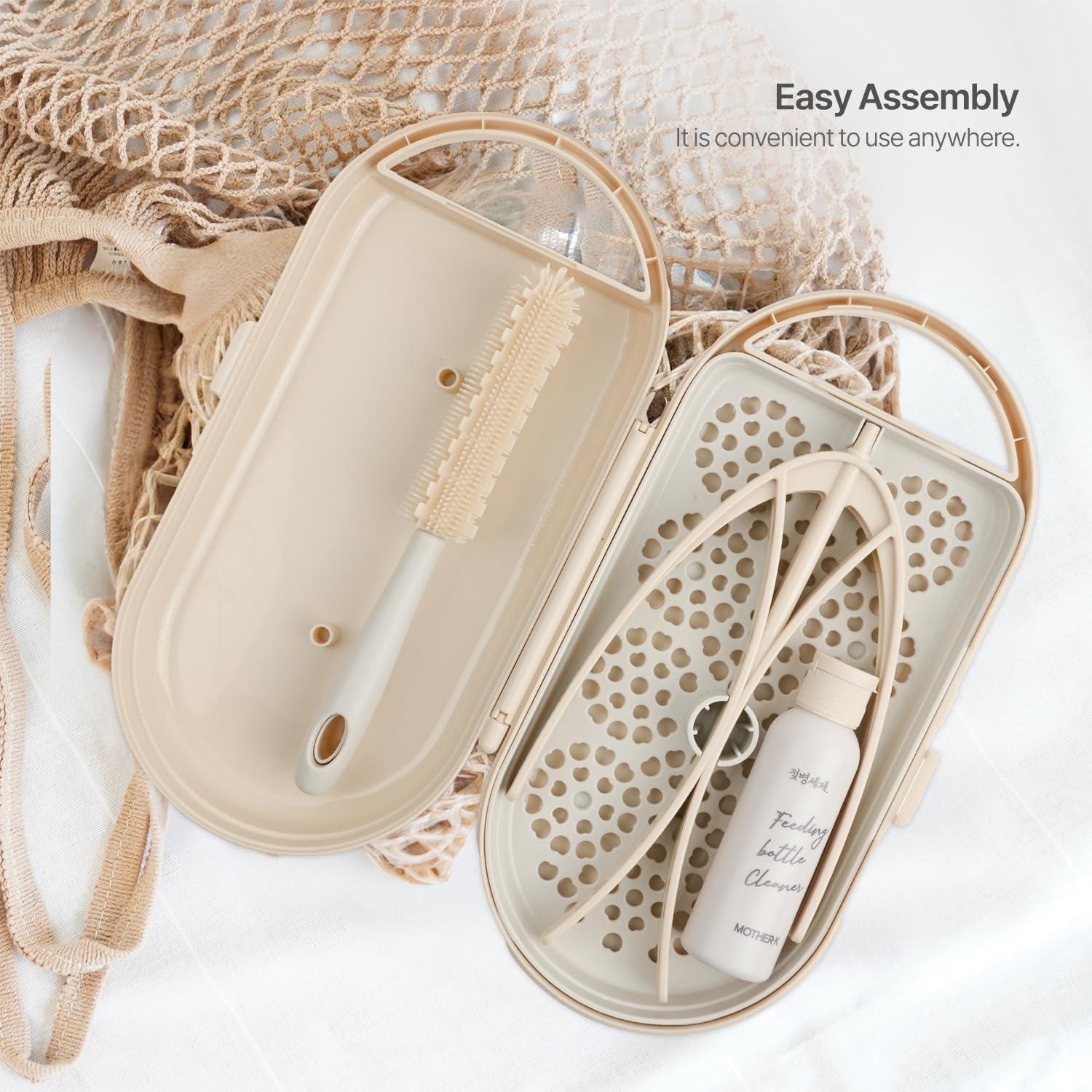 Estante Secador Biberones MOTHER-K con Limpiador y Cepillo