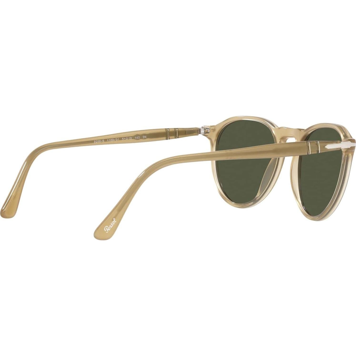 Gafas de Sol Redondas Persol PO3286S Ópalo Beige Verde 100% UV