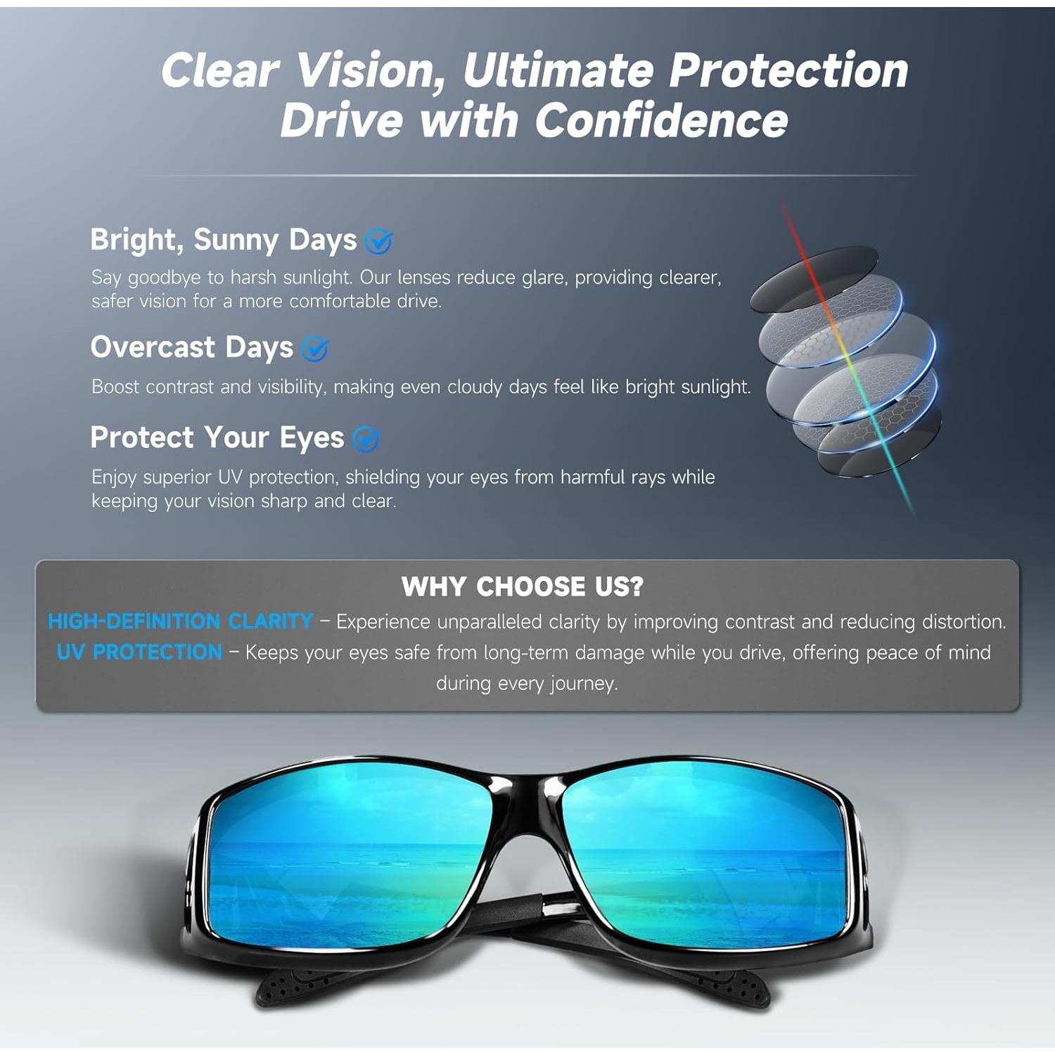 Gafas de sol polarizadas TR90 para hombres y mujeres UV400