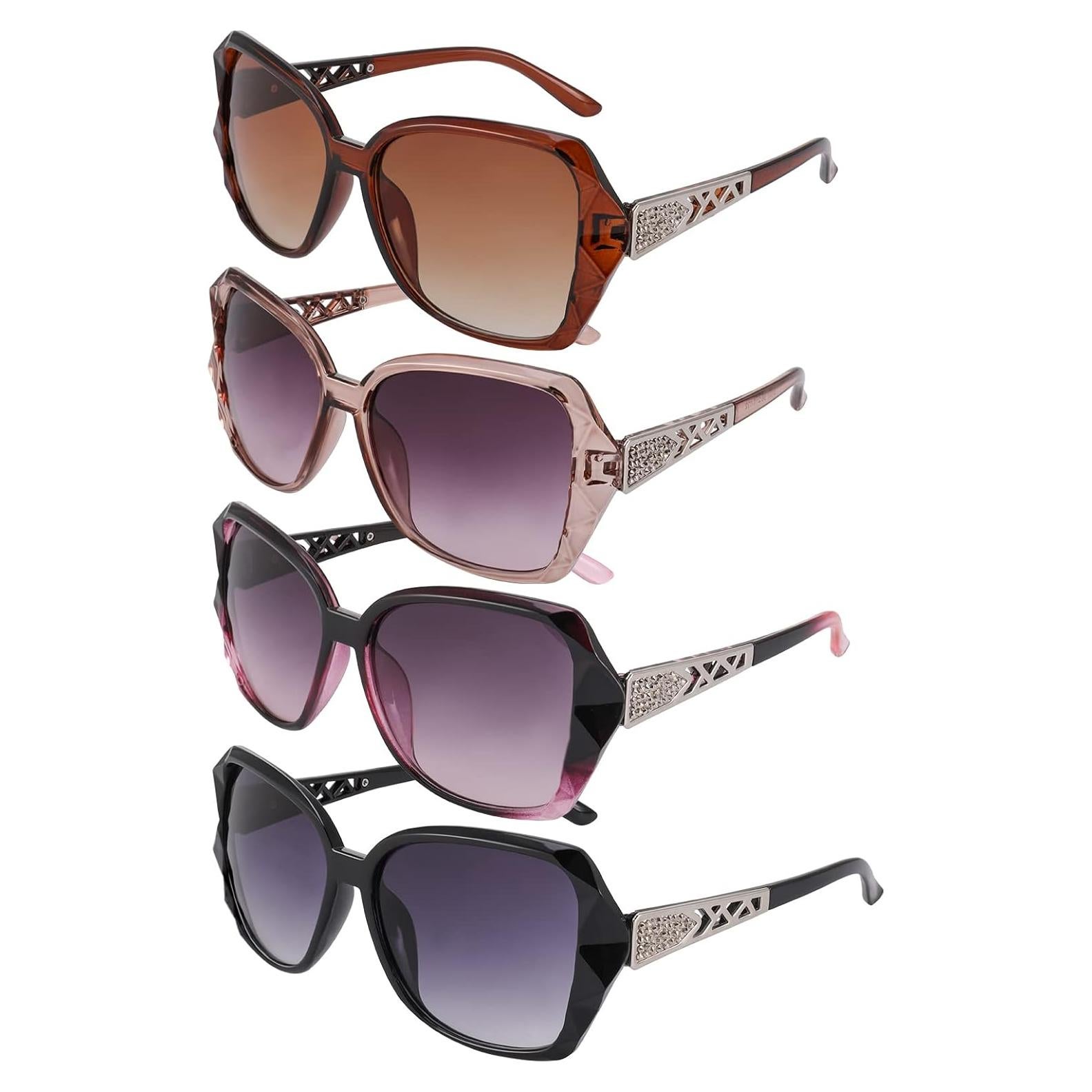 Gafas de Sol Grandes UV400 DragonflyDreams 4 Pcs Multicolor