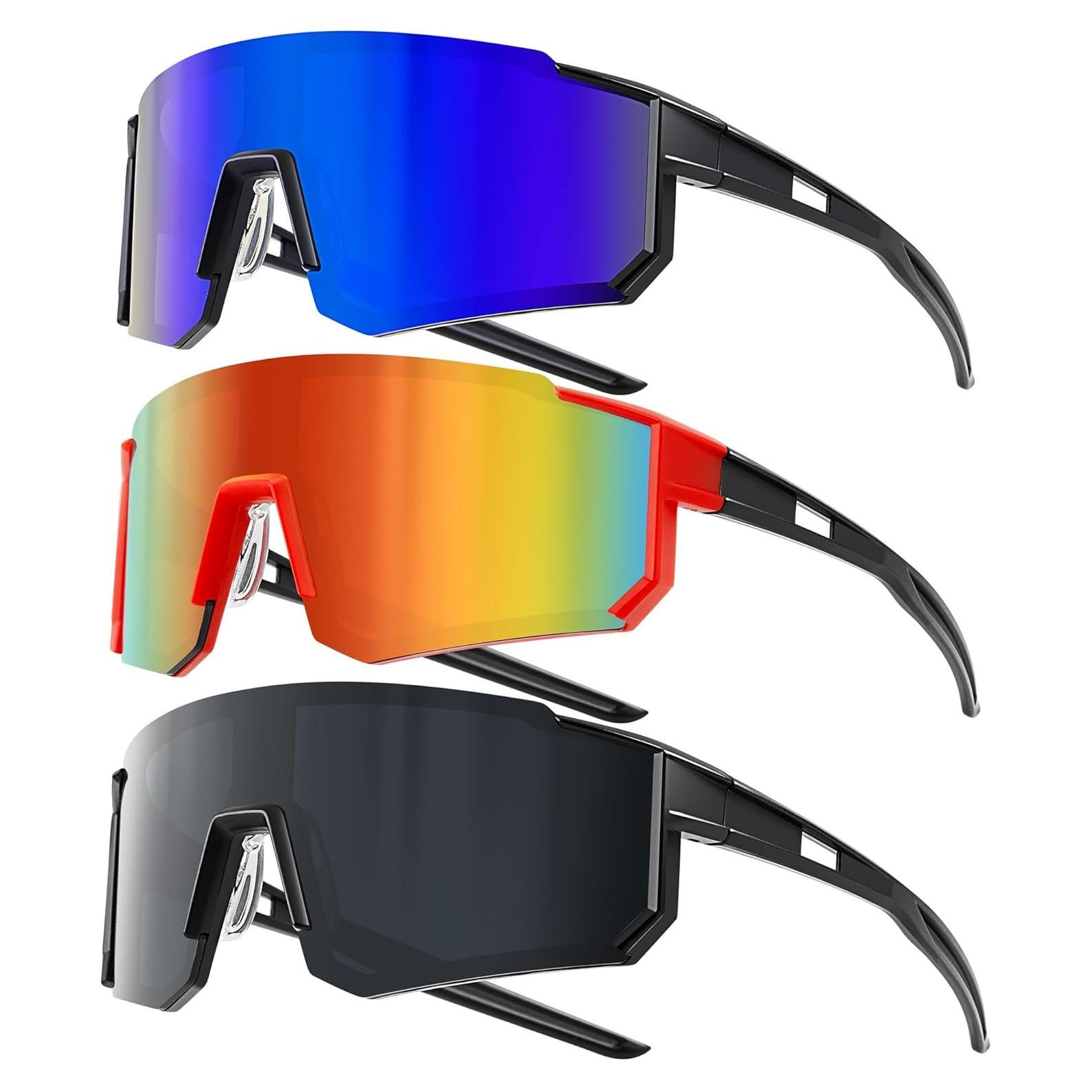 Gafas de Ciclismo Paulburry HD UV400 - Paquete de 3 Unidades
