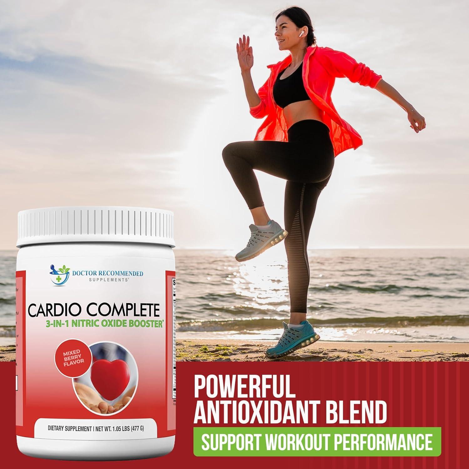 Cardio Complete - Suplemento en polvo 3 en 1 L-Arginina 5000mg